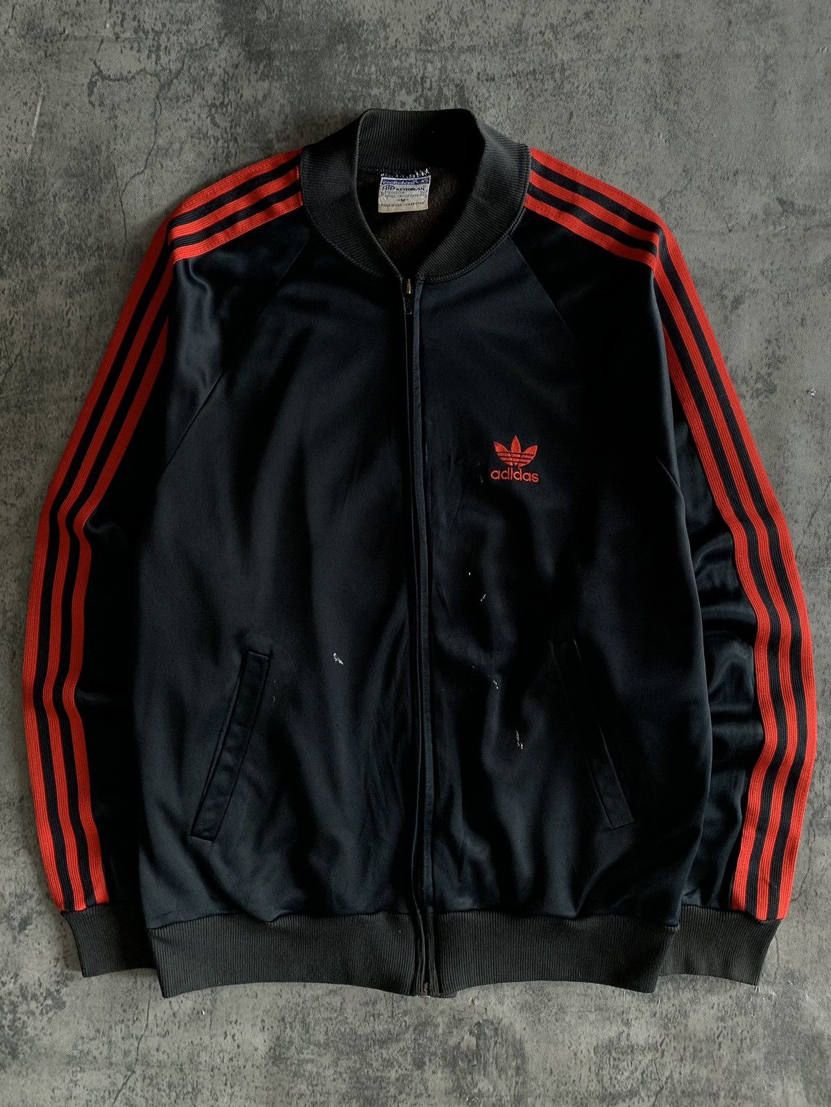 80s adidas ATP Track Jacket black red