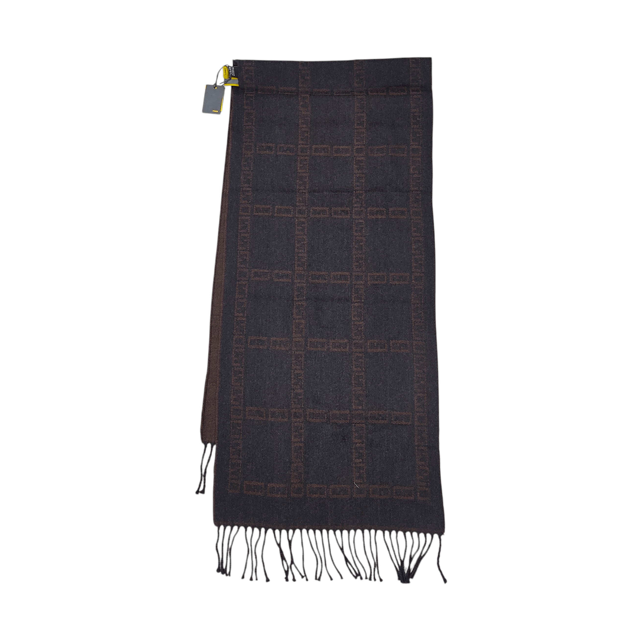 Fendi FENDI ZUCCA Monogram Cashmere Wool Muffler Scarf Size ONE SIZE - 4 Thumbnail
