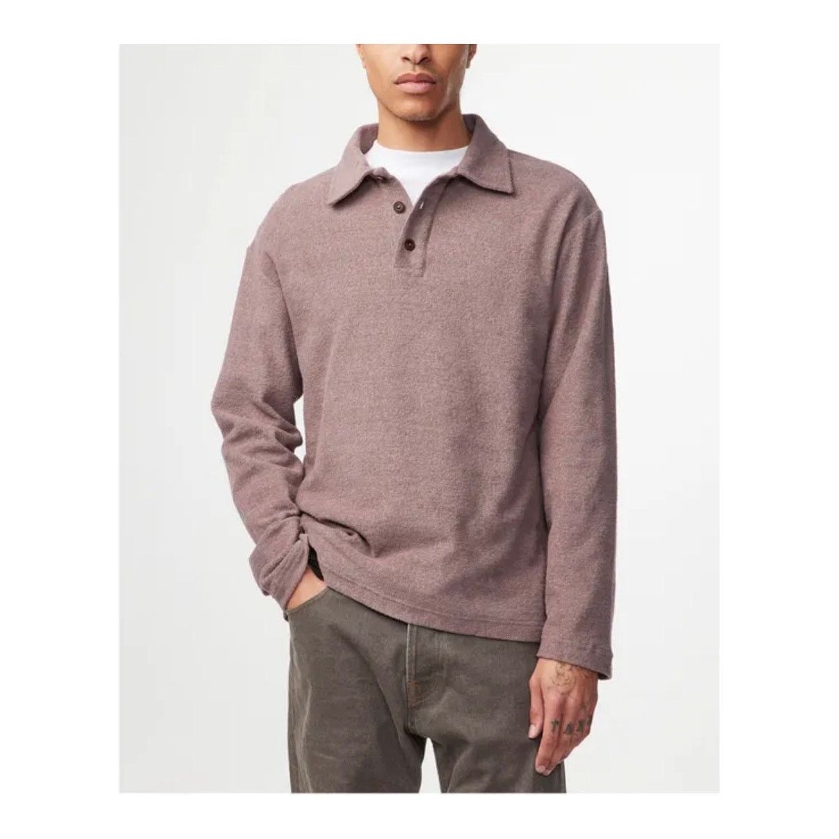 NN07 NN.07 No nationality Joey 3512 Long Sleeve Polo Shirt Sz L Size US L / EU 52-54 / 3 - 1 Thumbnail