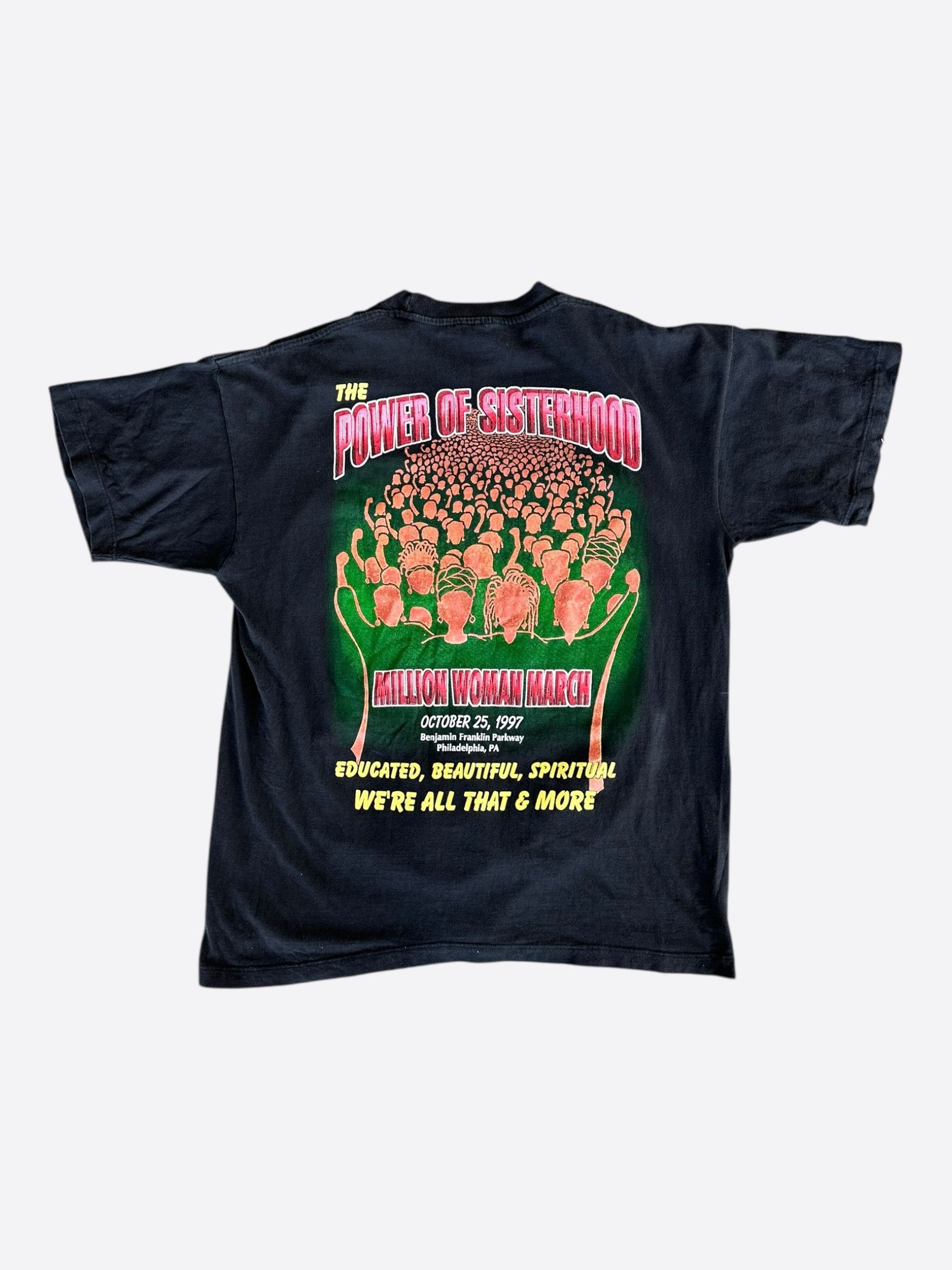 Vintage Vintage Black Million Woman March Graphic T-Shirt Size US L / EU 52-54 / 3 - 2 Thumbnail
