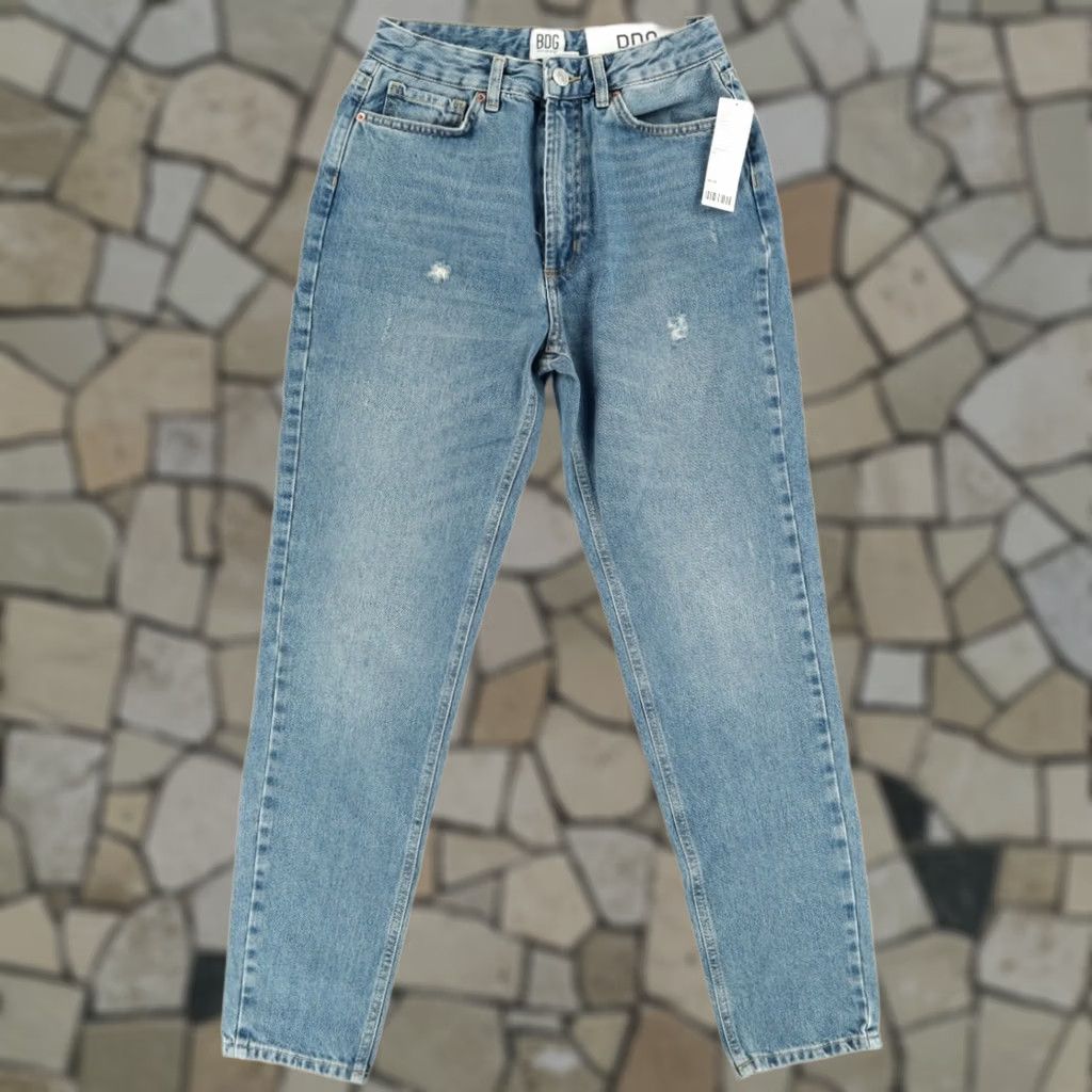 Bdg BDG Mom High Rise Cotton Denim Jeans Pants Blue Women's 27 Size 27" / US 4 / IT 40 - 1 Thumbnail