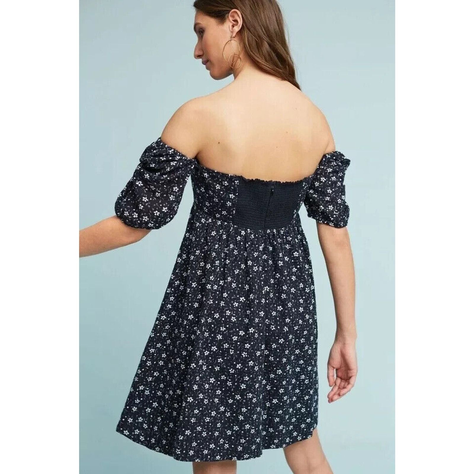 Anthropologie Anthropologie Maeve Lillianne Navy Blue Mini Dress US 6 Size M / US 6-8 / IT 42-44 - 3 Thumbnail
