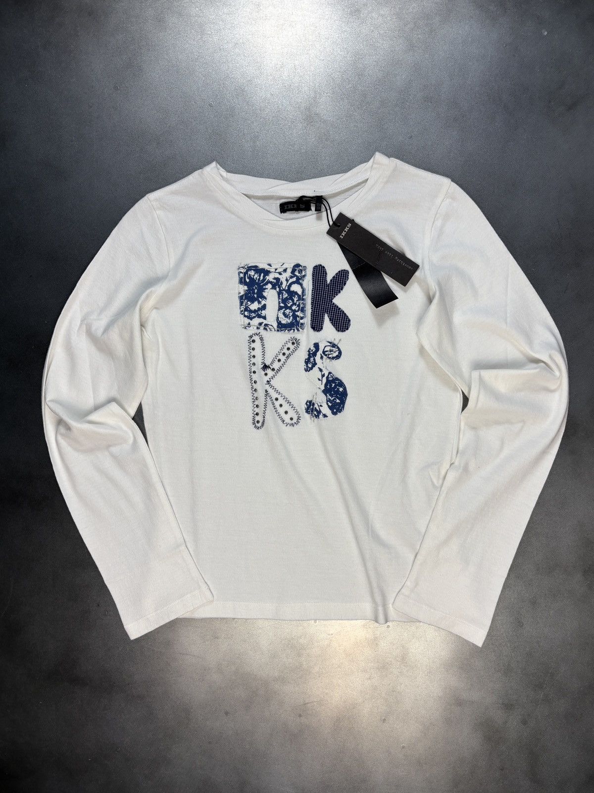 IKKS × Vintage Vintage IKKS Longsleeve Embroidered Youth 2000s Y2K 1990s Size XS / US 0-2 / IT 36-38 - 1 Thumbnail