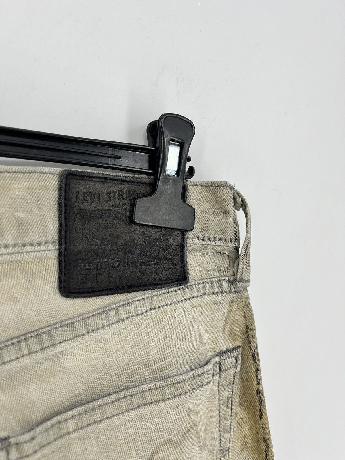Levi's × Levi's Vintage Clothing Vintage Levis 511 Beige Dirty Jeans Levi's Faded Denim Size US 33 - 18 Thumbnail