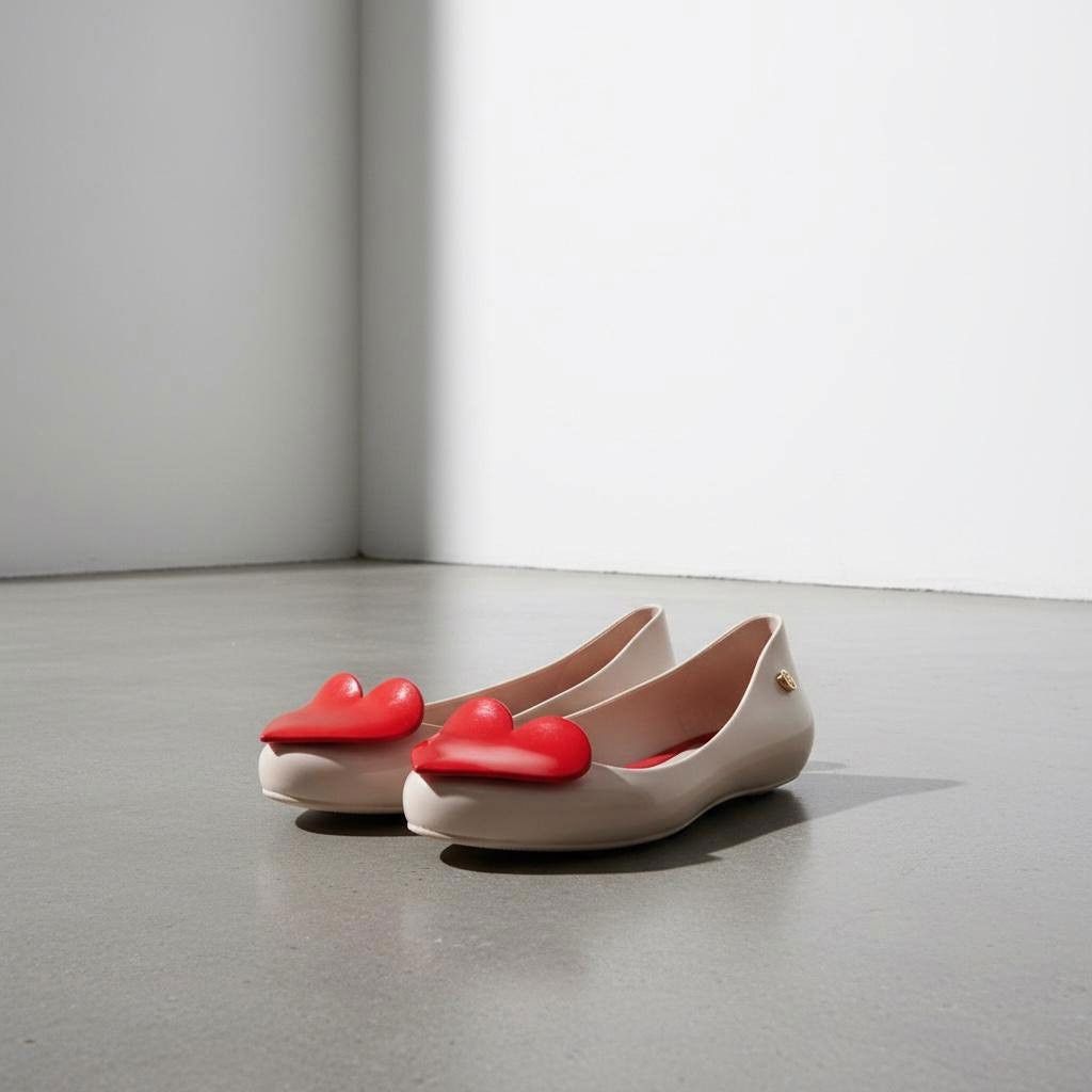 Melissa The Melissa Heart Rubber Ballerinas Size US 7.5 / IT 37.5 - 3 Thumbnail