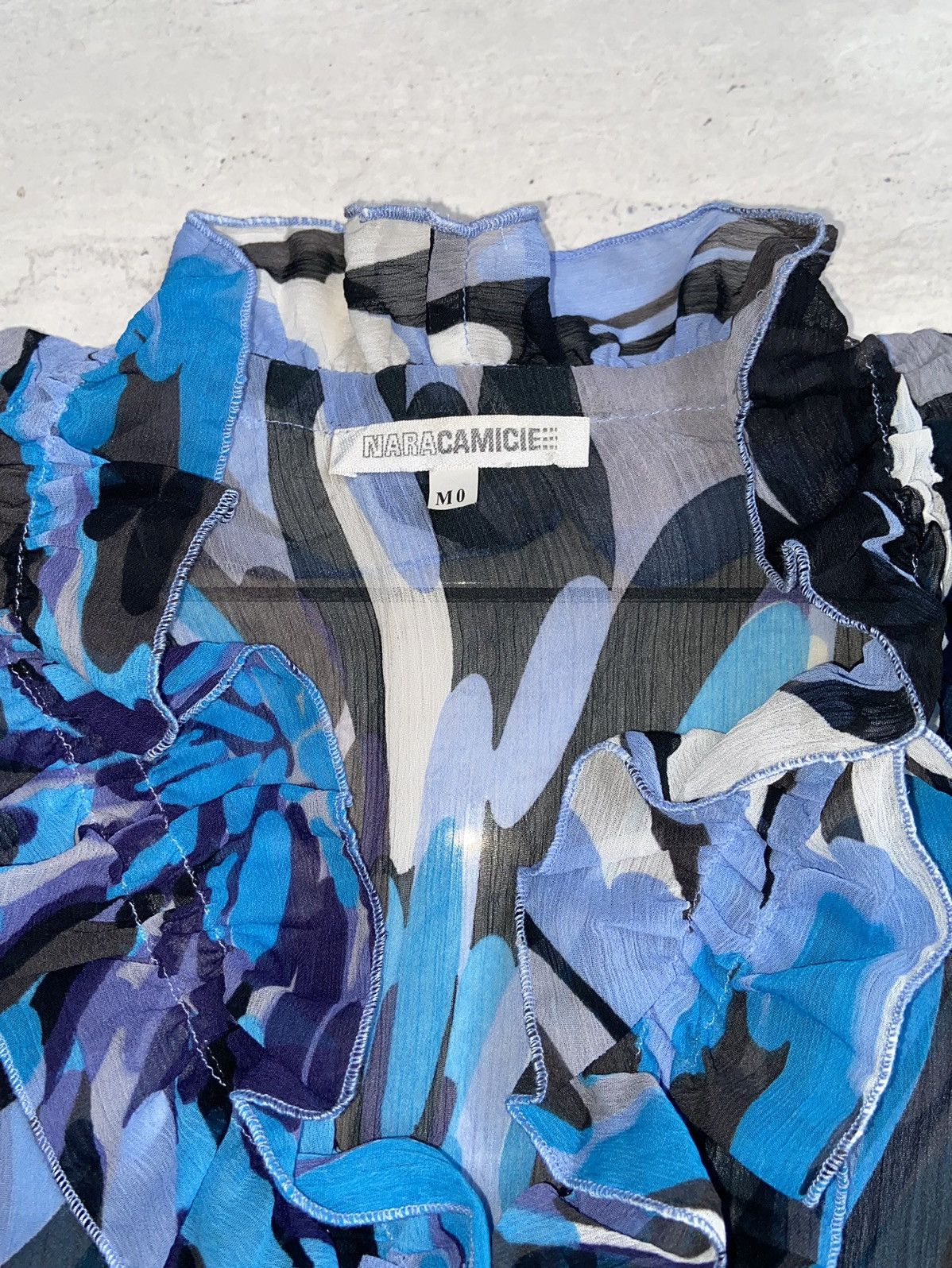 Designer × Japanese Brand NARA CAMICIE Patterned Blouse Size XS / US 0-2 / IT 36-38 - 6 Thumbnail
