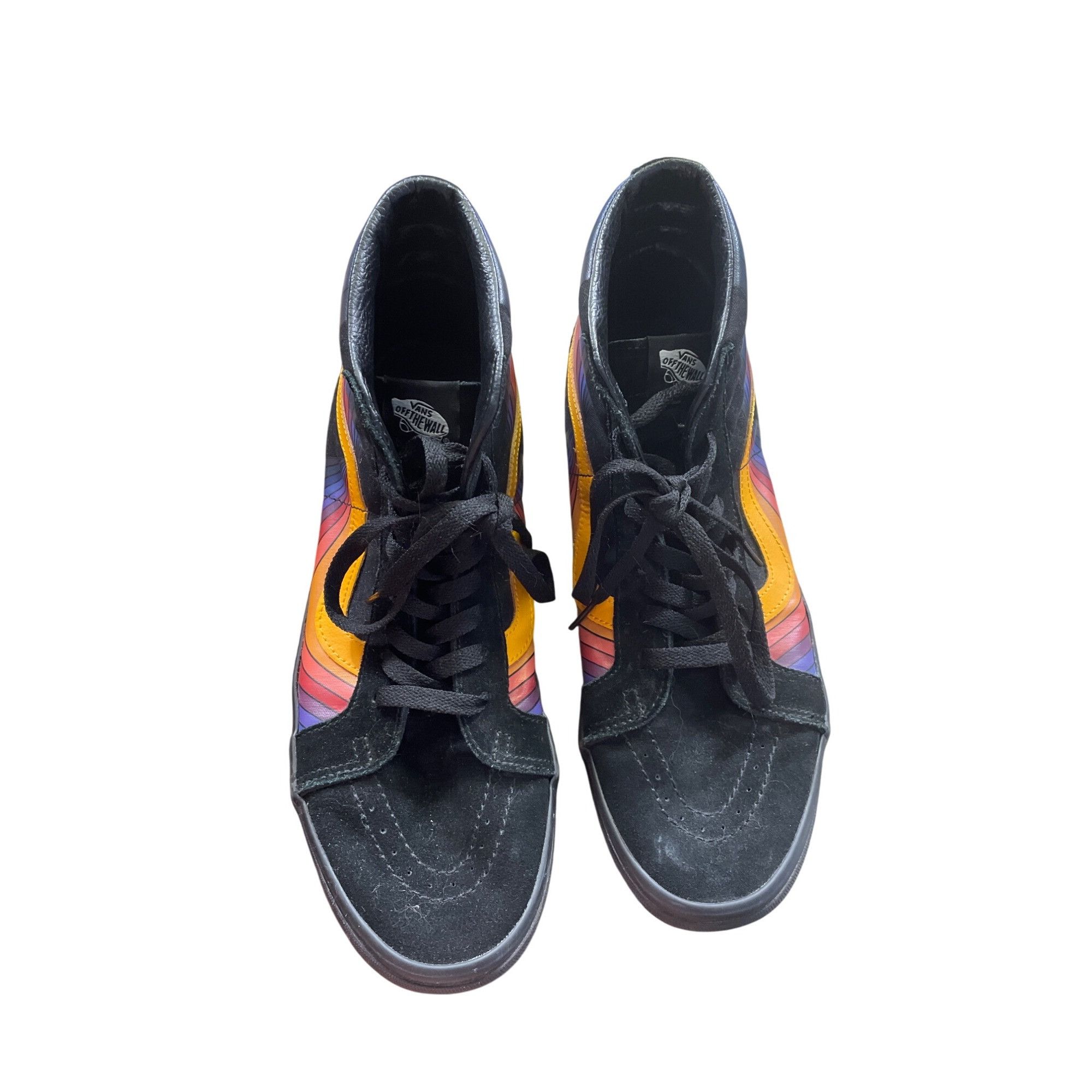 Vans Vans Mens Black Suede Rainbow High Top Skater Sneakers Size Size US 11.5 / EU 44-45 - 15 Thumbnail