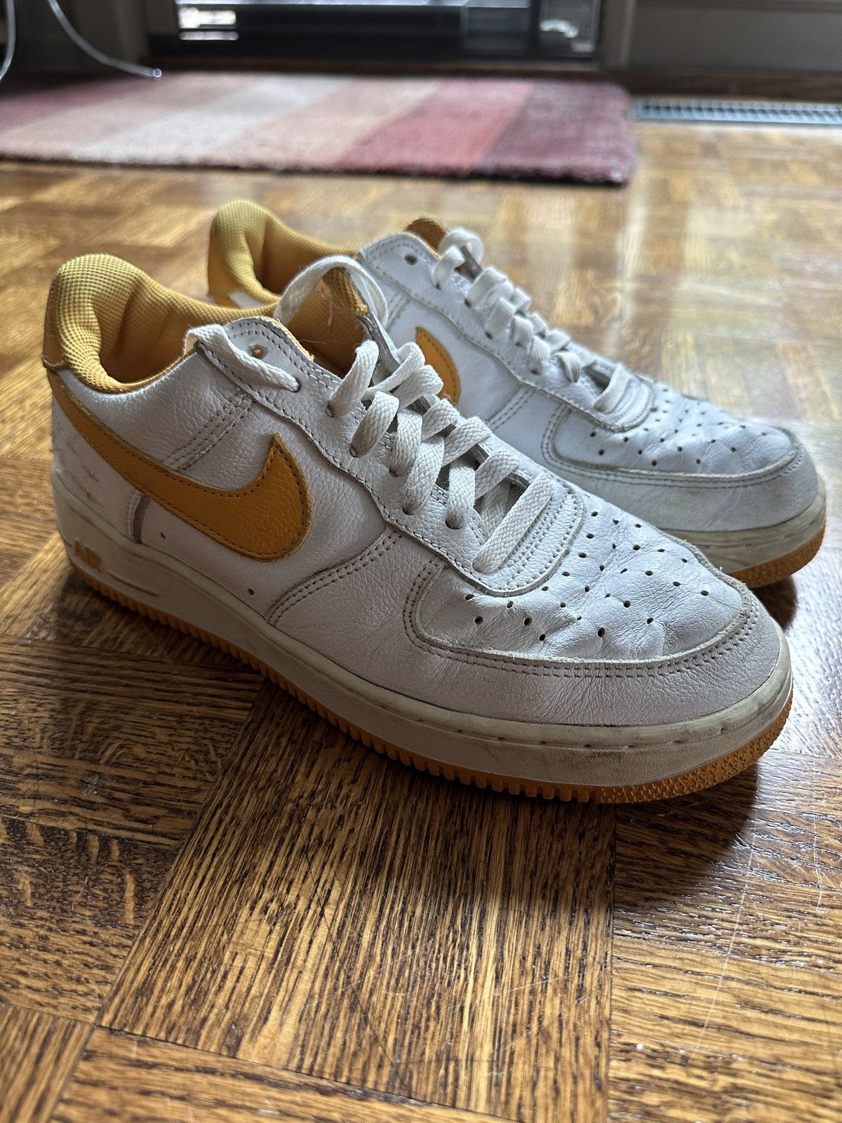 Nike Vintage Nike Air Force 1 Low White / Canyon Gold 2002 Size US 8.5 / EU 41-42 - 5 Thumbnail