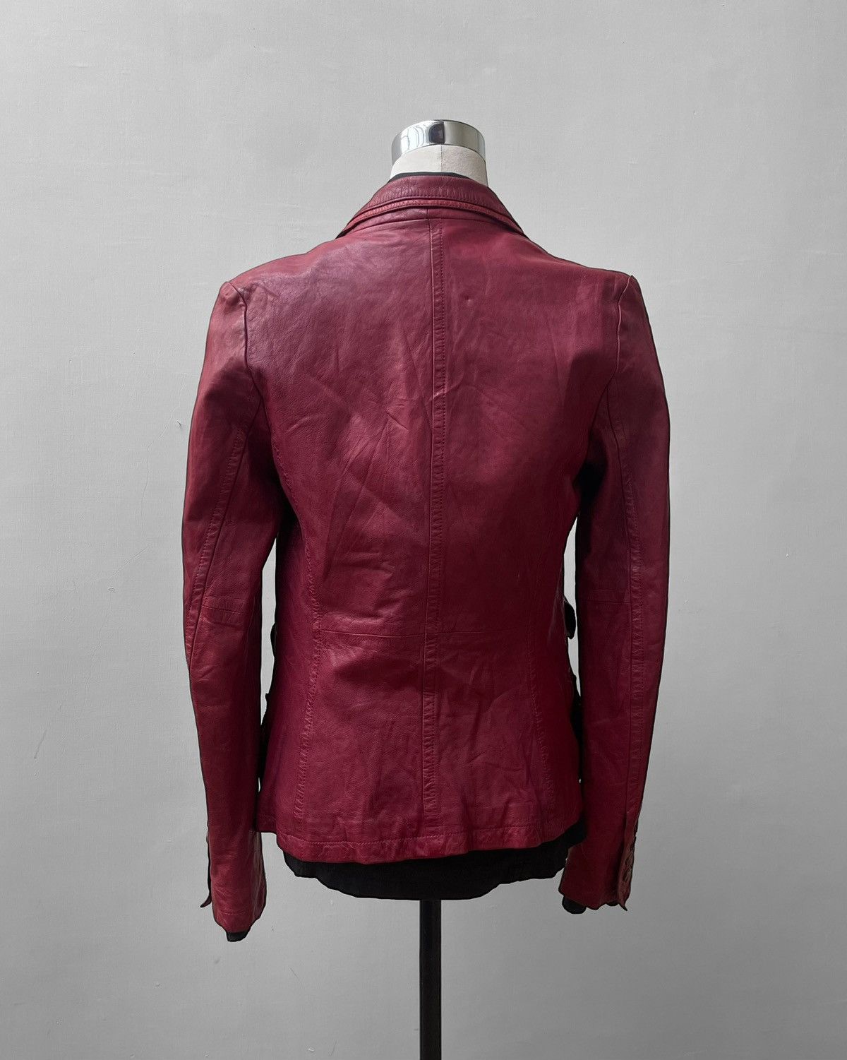John Galliano Aw2007 Red Leather Cargo Blazer Size US S / EU 44-46 / 1 - 10 Thumbnail