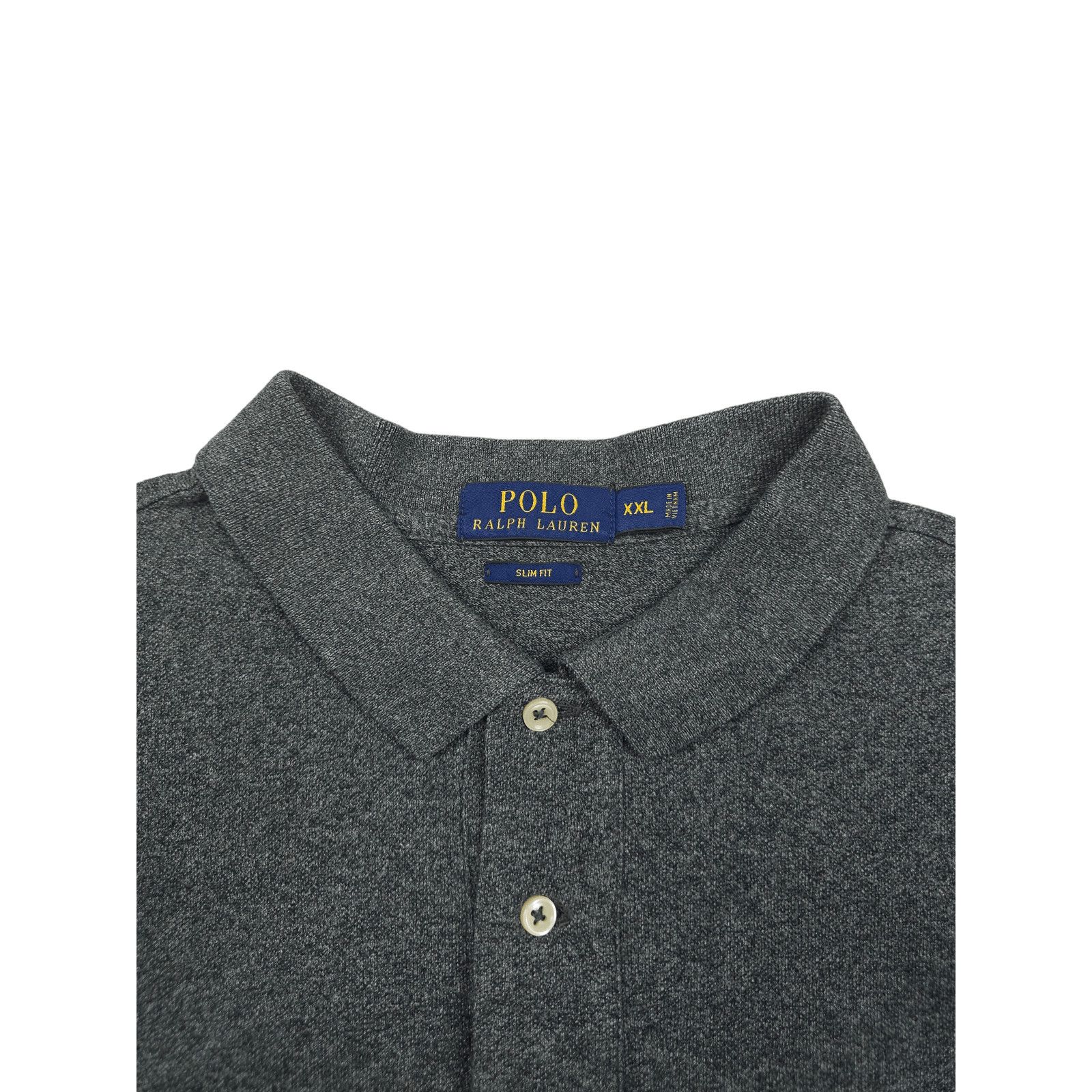 Polo Ralph Lauren × Vintage 💎 Size XXL Slim Fit Gray Polo Shirt T-shirt Tee y2k 00s 90s Size US XXL / EU 58 / 5 - 4 Thumbnail
