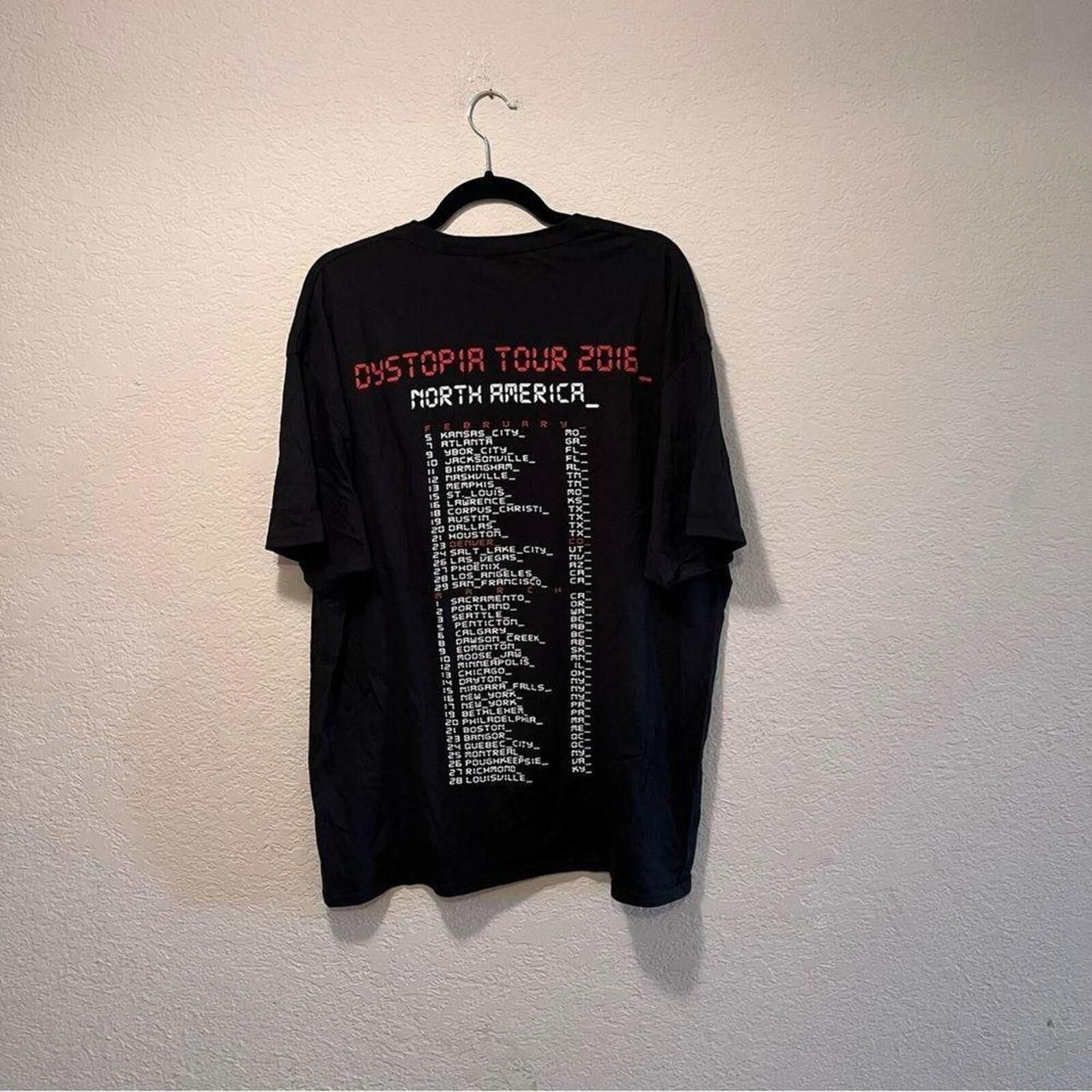 Other Havok Dystopia Tour 2016 North America Black T-Shirt Size ONE SIZE - 3 Thumbnail
