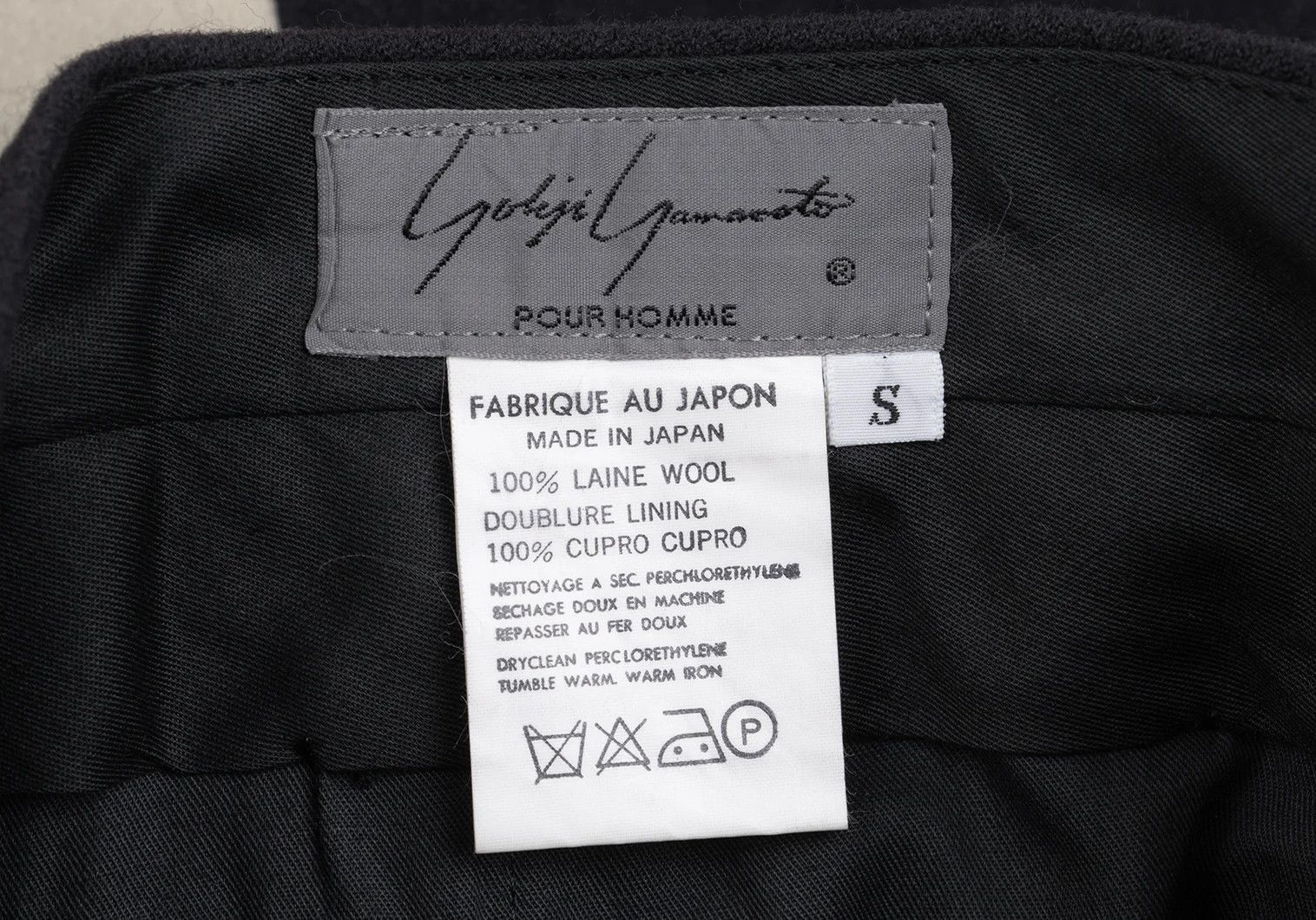 Yohji Yamamoto Yohji Yamamoto Felt Wool Pants Dark Navy S Size US 30 / EU 46 - 15 Thumbnail