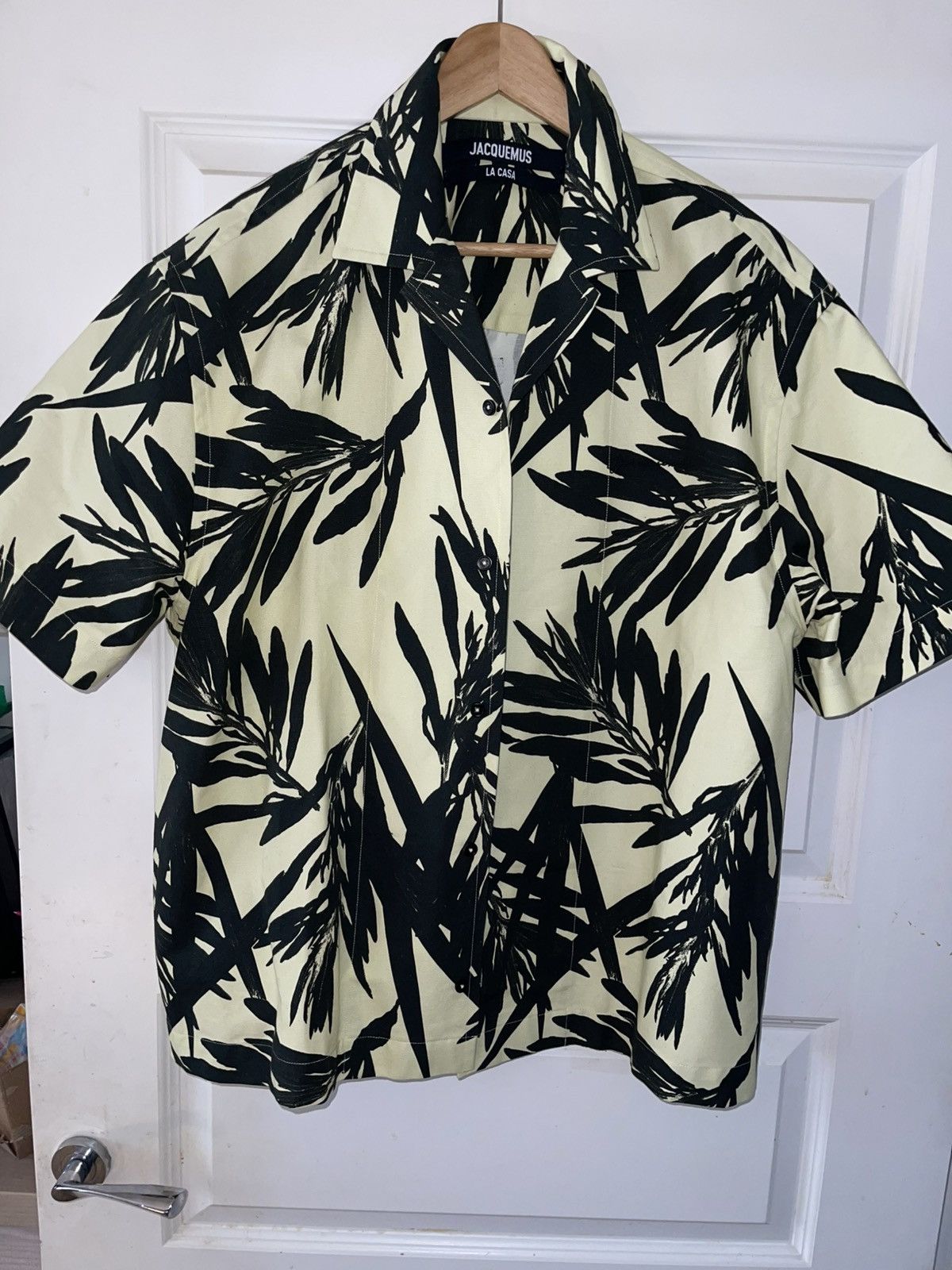 Jacquemus JACQUEMUS La Chemise Jean Palm Print Shirt Size US XL / EU 56 / 4 - 2 Thumbnail