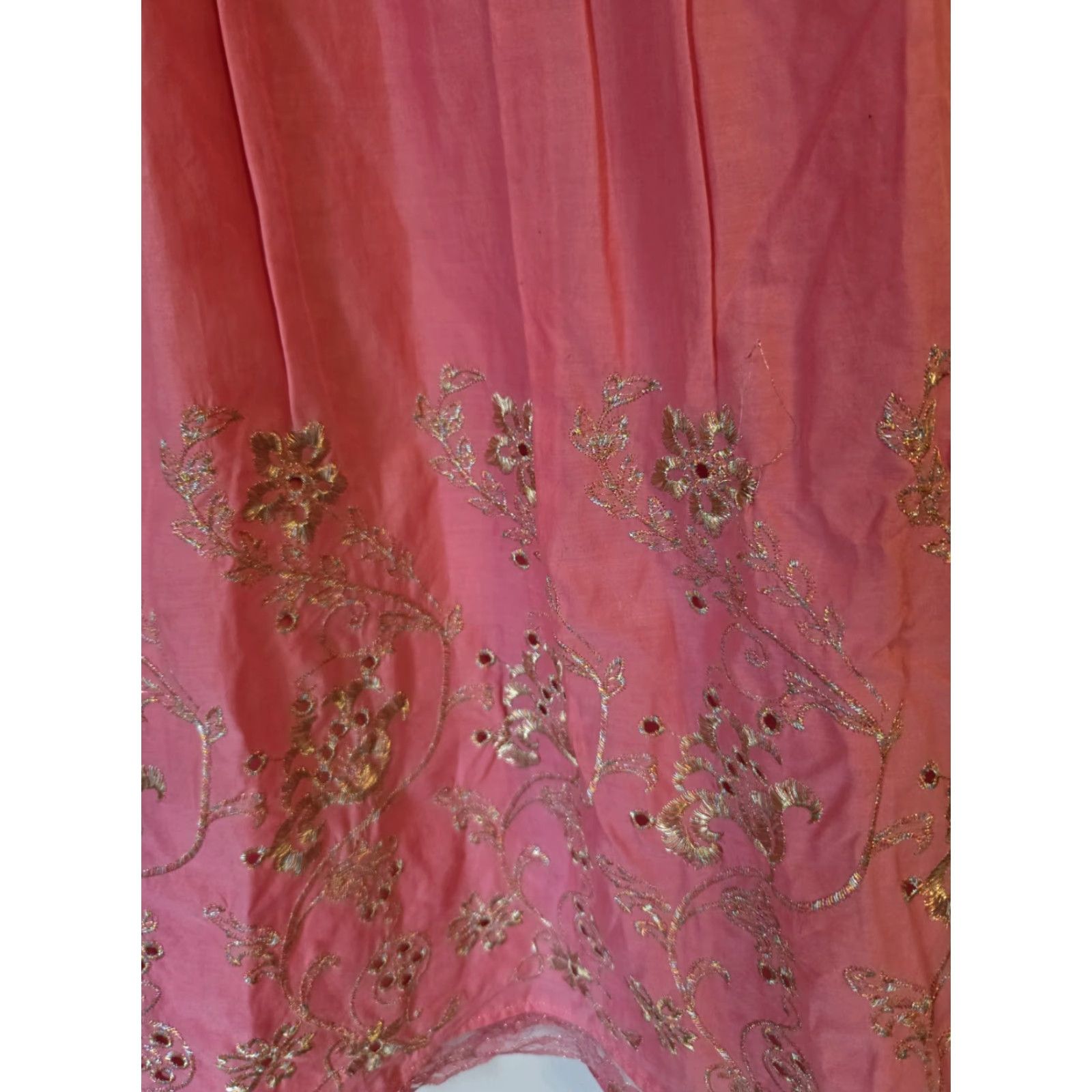 Express Express Dress Pink A-Line Women's 4 V-Neck Sleeveless Embroidered Knee Length Floral Size S / US 4 / IT 40 - 6 Thumbnail