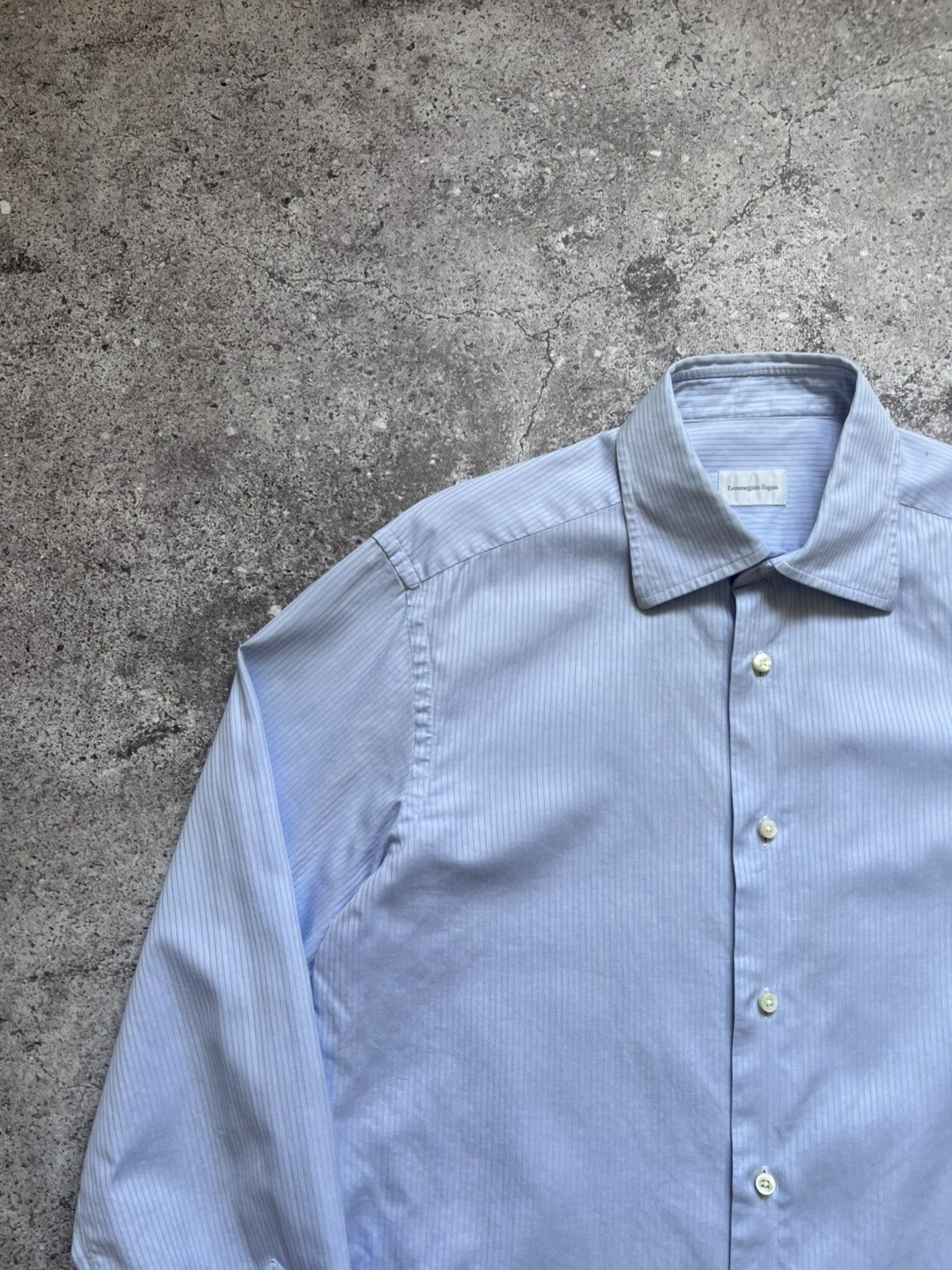 Ermenegildo Zegna Ermenegildo Zegna Classic Cotton Shirt Button Up Slim Fit Size US L / EU 52-54 / 3 - 4 Thumbnail