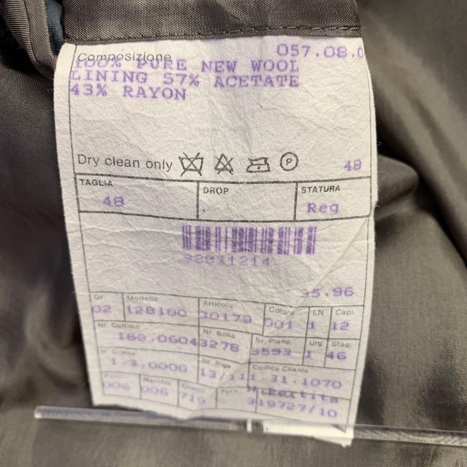 Other Grey Beige Checkered Wool Single Breasted Sport Coat Size 42R - 12 Thumbnail