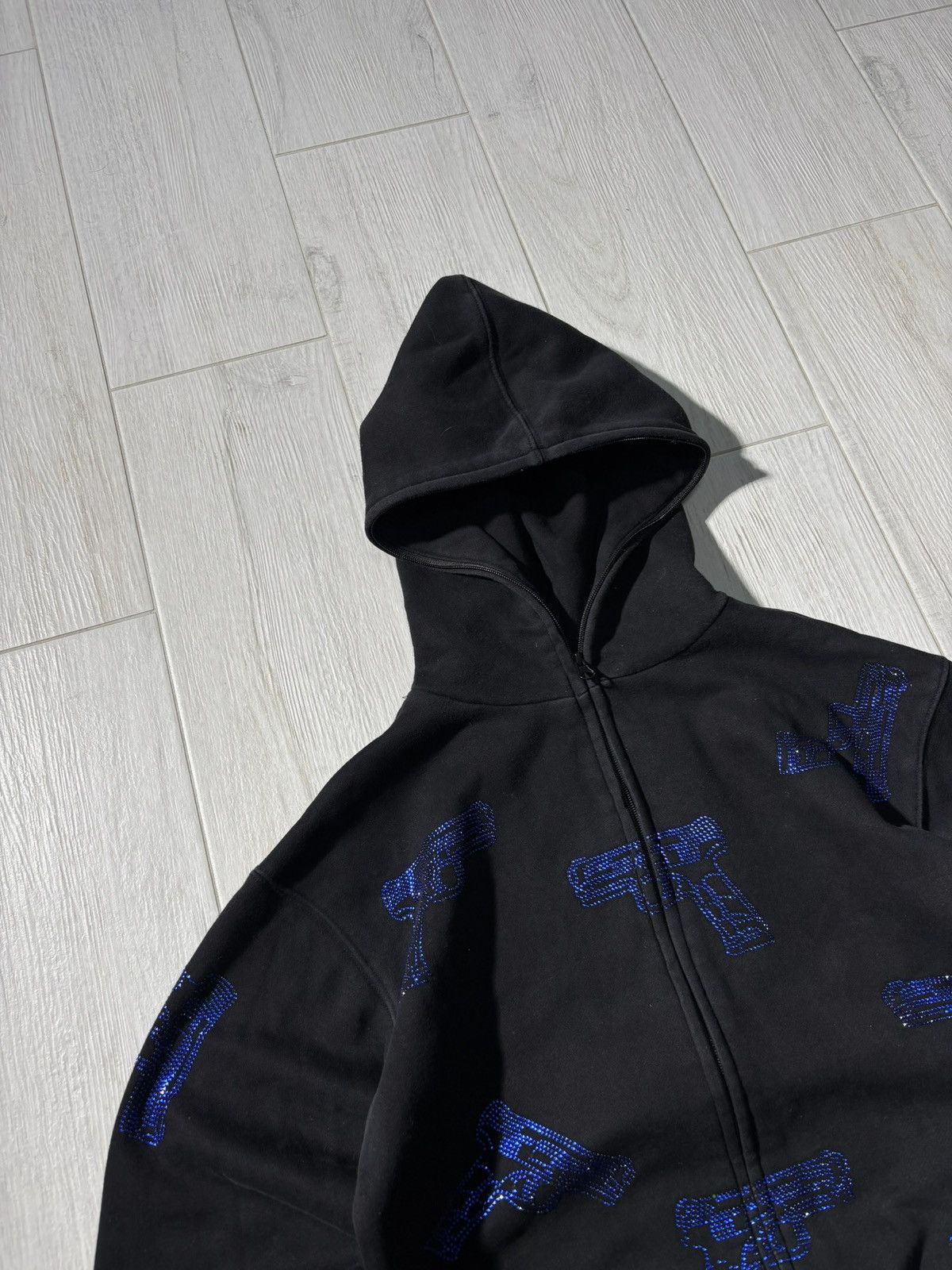 Japanese Brand Vintage Japanese Hoodie Full Zip Ninja Style Rhinestones Size US S / EU 44-46 / 1 - 3 Thumbnail