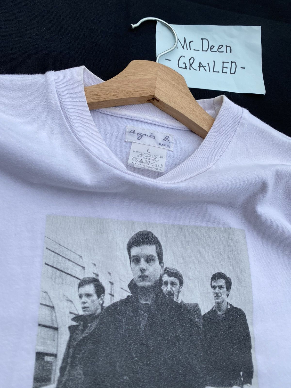 agnes b. Vintage Agnes B. x Joy Division Rare Printed Tshirt Size US L / EU 52-54 / 3 - 11 Thumbnail