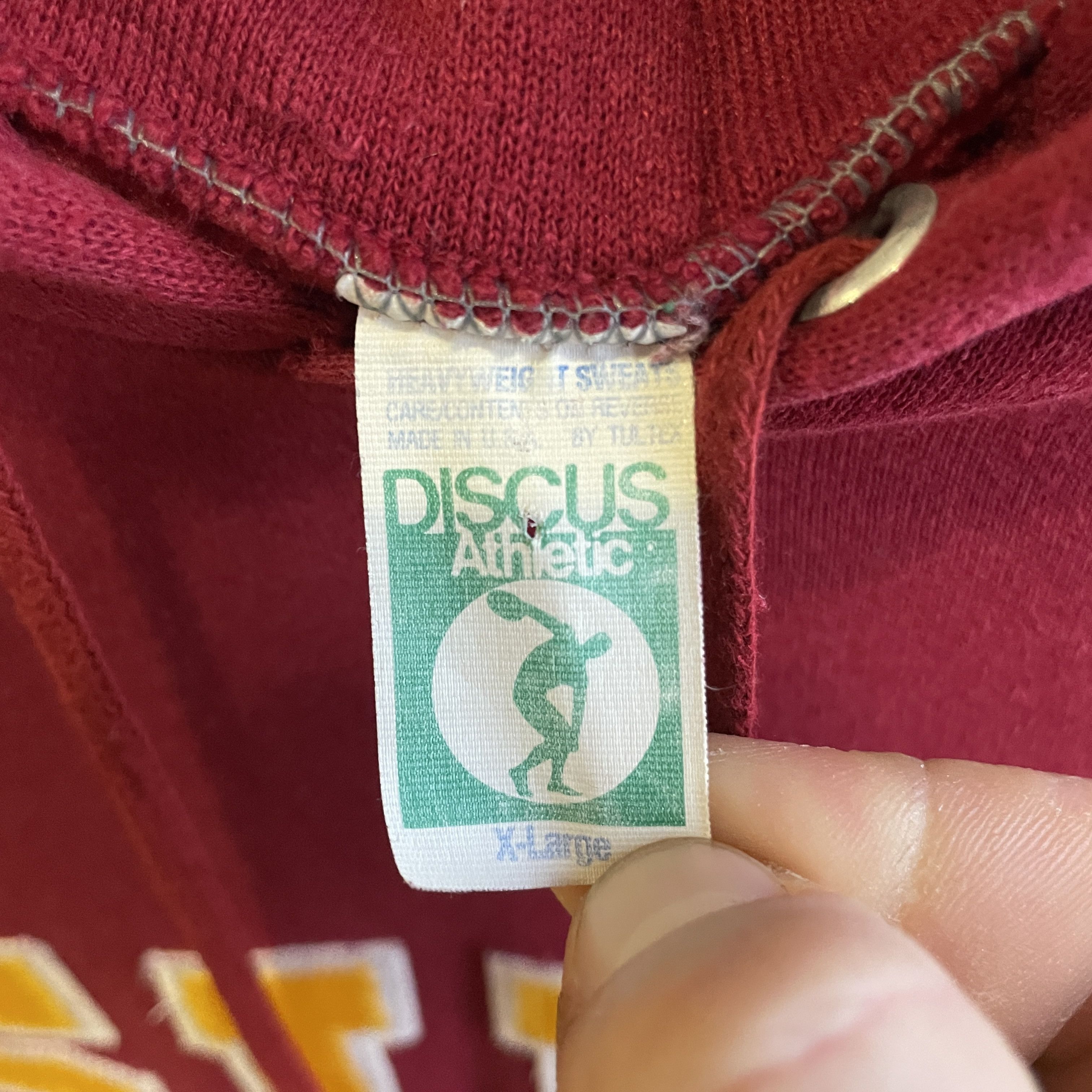 Vintage Discus Athletic Vintage 90's Made in USA SINA Hoodie Size XL Size US XL / EU 56 / 4 - 8 Thumbnail