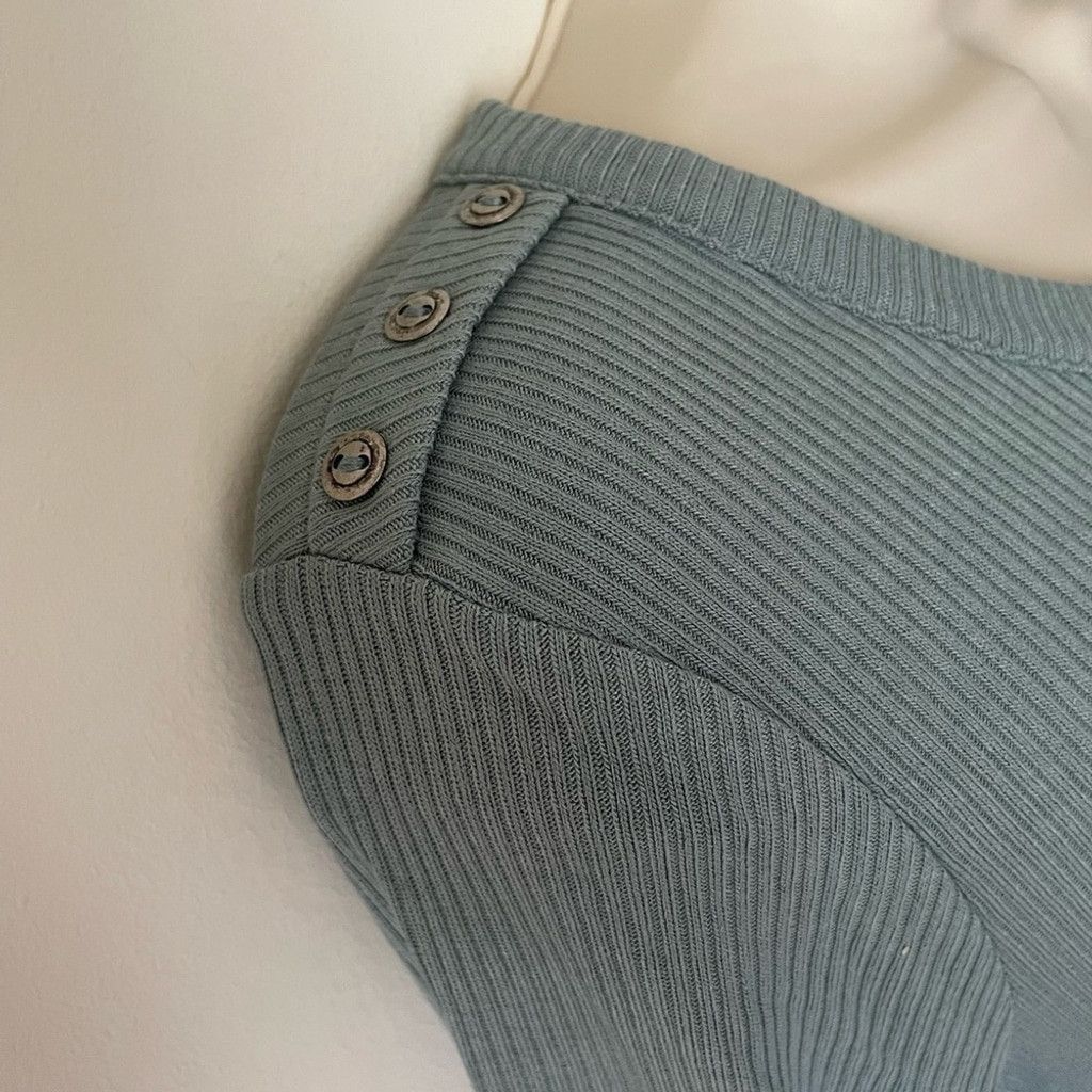 Chaser Brand Chaser Ribbed Thermal Tunic Scoop Gray Blue Neck Size Small Size S / US 4 / IT 40 - 4 Thumbnail