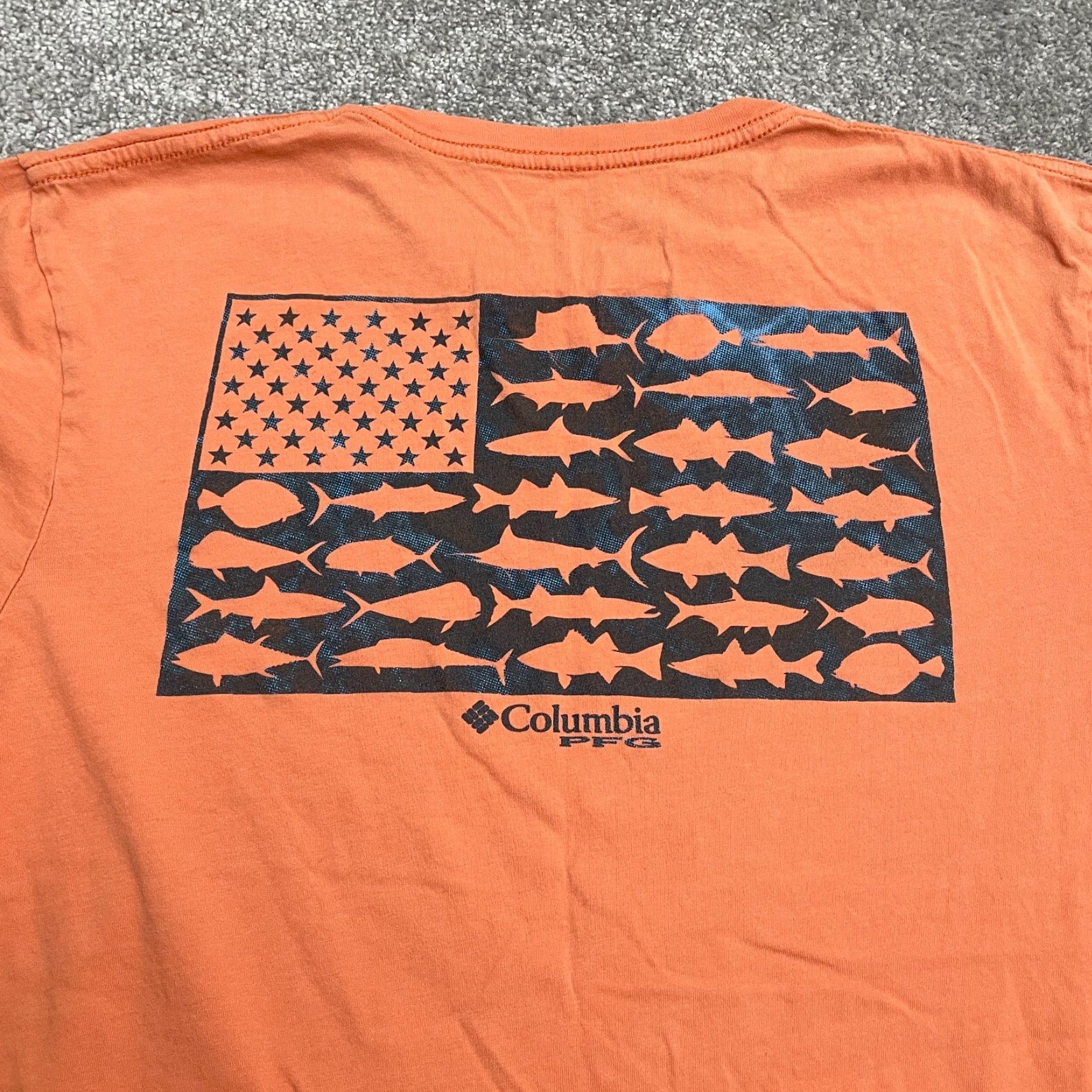 Vintage Columbia PFG T-Shirt Mens L Orange Crew Neck Short Sleeve Casual Tee Size US L / EU 52-54 / 3 - 5 Thumbnail