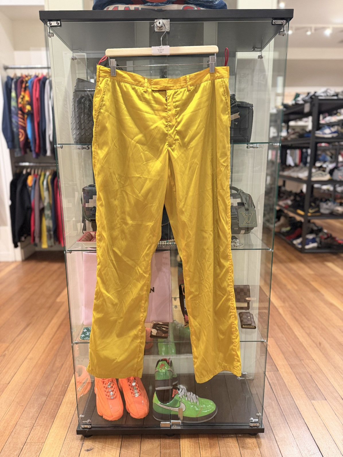 Prada Prada Yellow Nylon Track Pants Size US 34 / EU 50 - 1 Thumbnail
