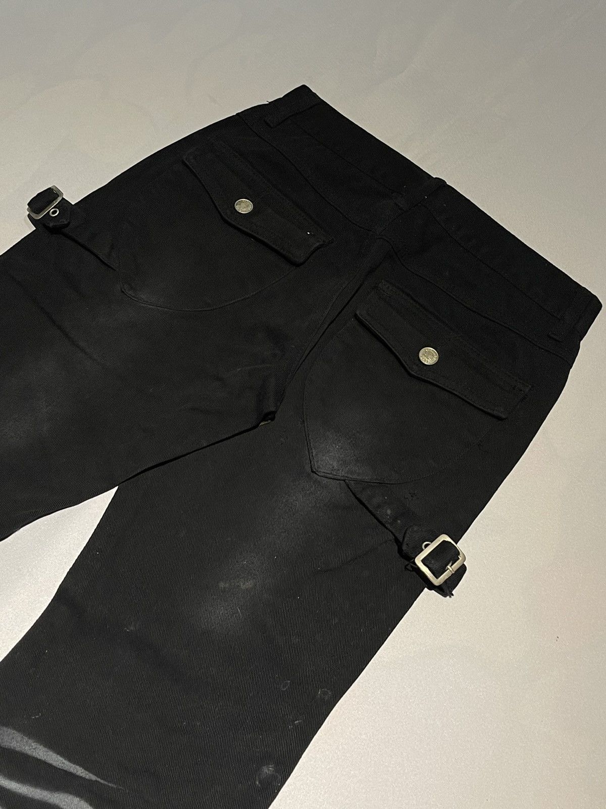 If Six Was Nine × Japanese Brand Berning Sho Flared Tactical Distressed Jeans Pant Size US 28 / EU 44 - 4 Thumbnail