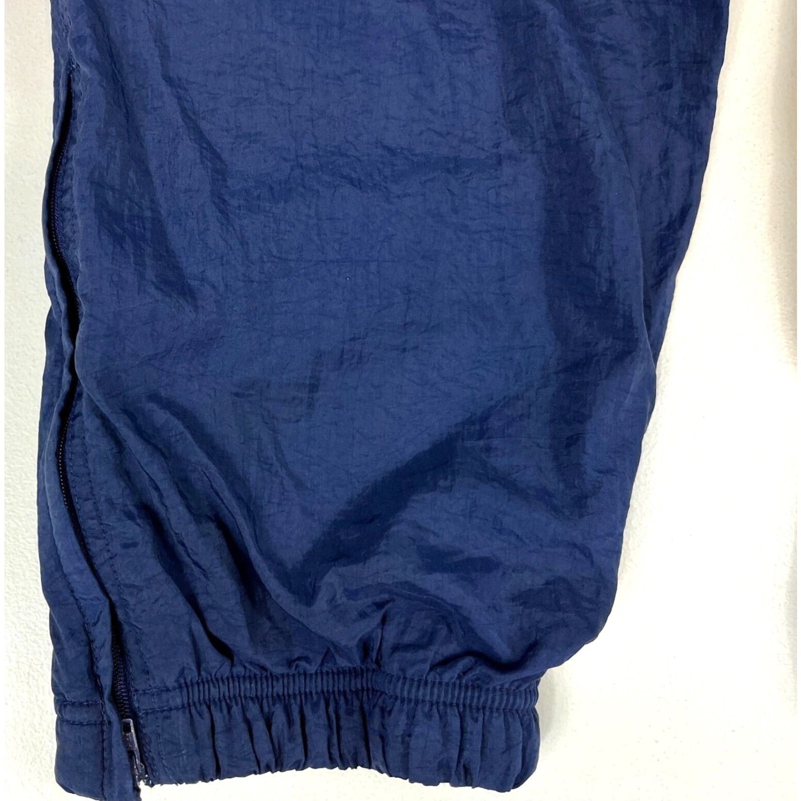 Nike Nike Men's Vintage Nylon Track Pants Lined Navy Blue 90s Sz L Athletic Pockets Size US 33 - 7 Thumbnail
