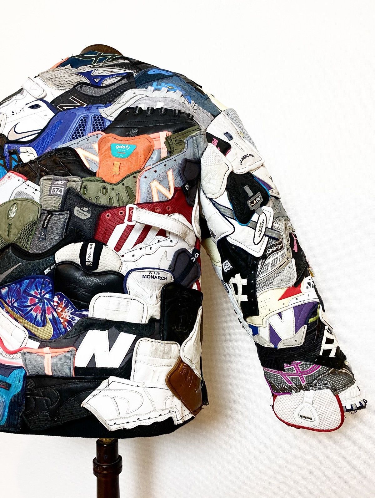 Handmade JACKET FROM SNEAKERS UPCYCLE BOMBER HANDMADE CUSTOM 1 OF 1 Size US L / EU 52-54 / 3 - 8 Thumbnail