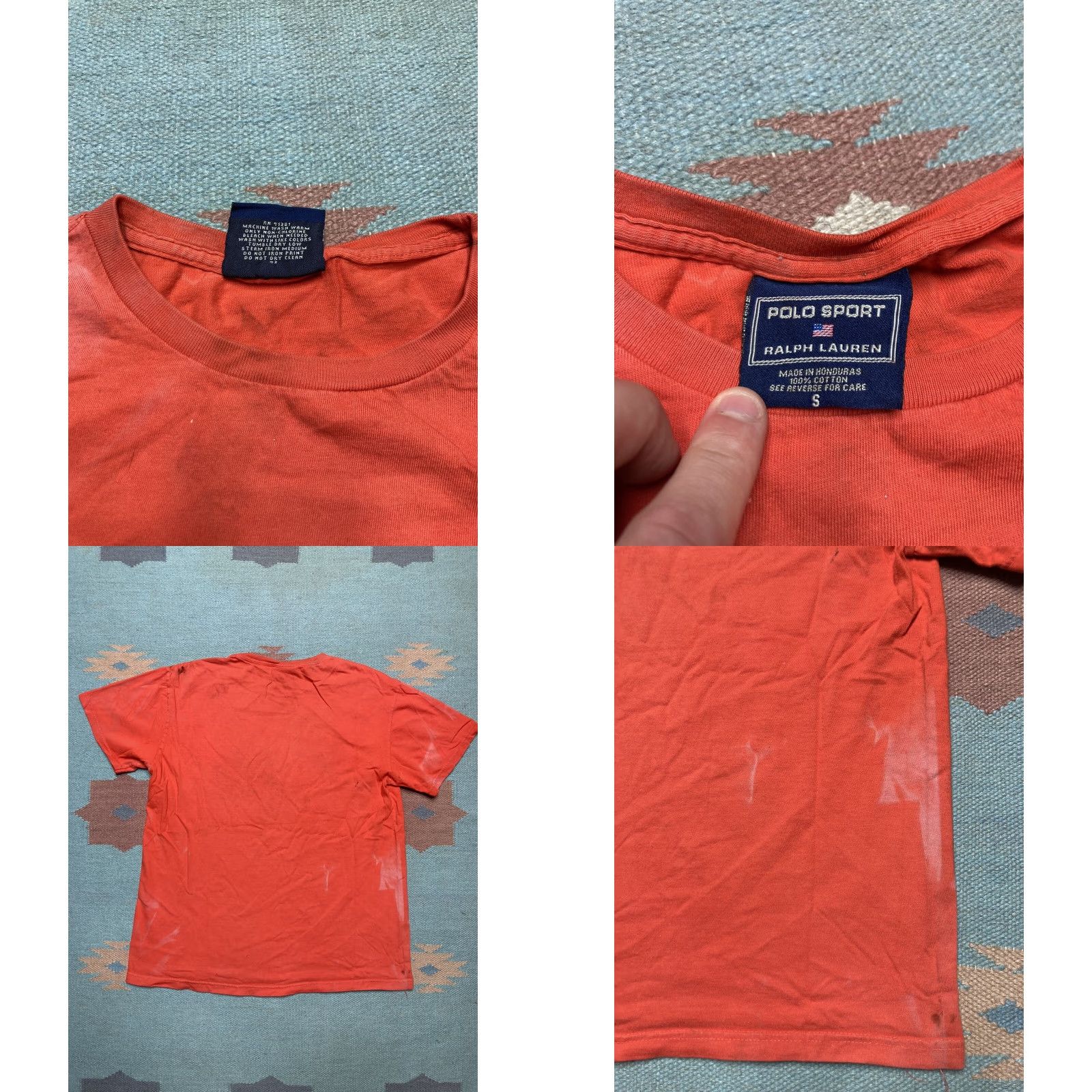 Ralph Lauren VINTAGE Ralph Lauren polo sport graphic t shirt y2k distressed spell out small Men Shirt S Orange Sports Mens Size US S / EU 44-46 / 1 - 8 Thumbnail