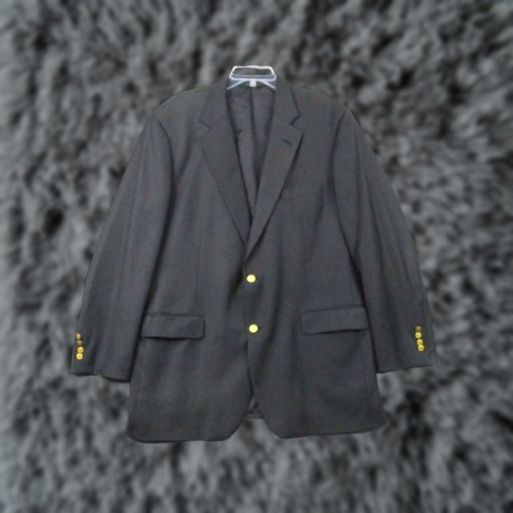 Brooks Brothers VINTAGE Brooks Brothers Country Club LORO PIANA Italy Black Wool Sport Coat Blazer 43L Size 46R - 1 Thumbnail
