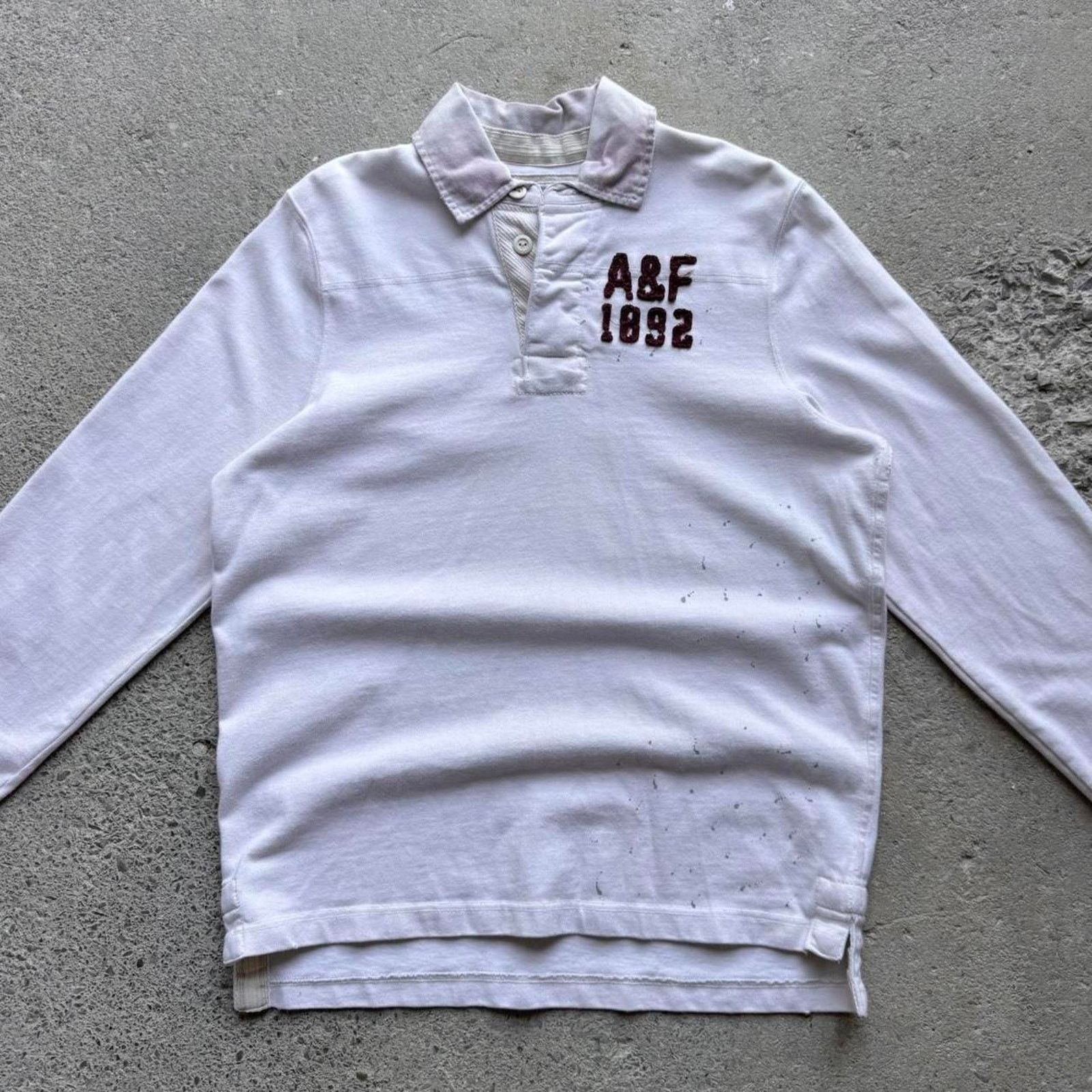 Abercrombie & Fitch Y2K 00s Abercrombie & Fitch LS Rugby Shirt Size US L / EU 52-54 / 3 - 3 Thumbnail