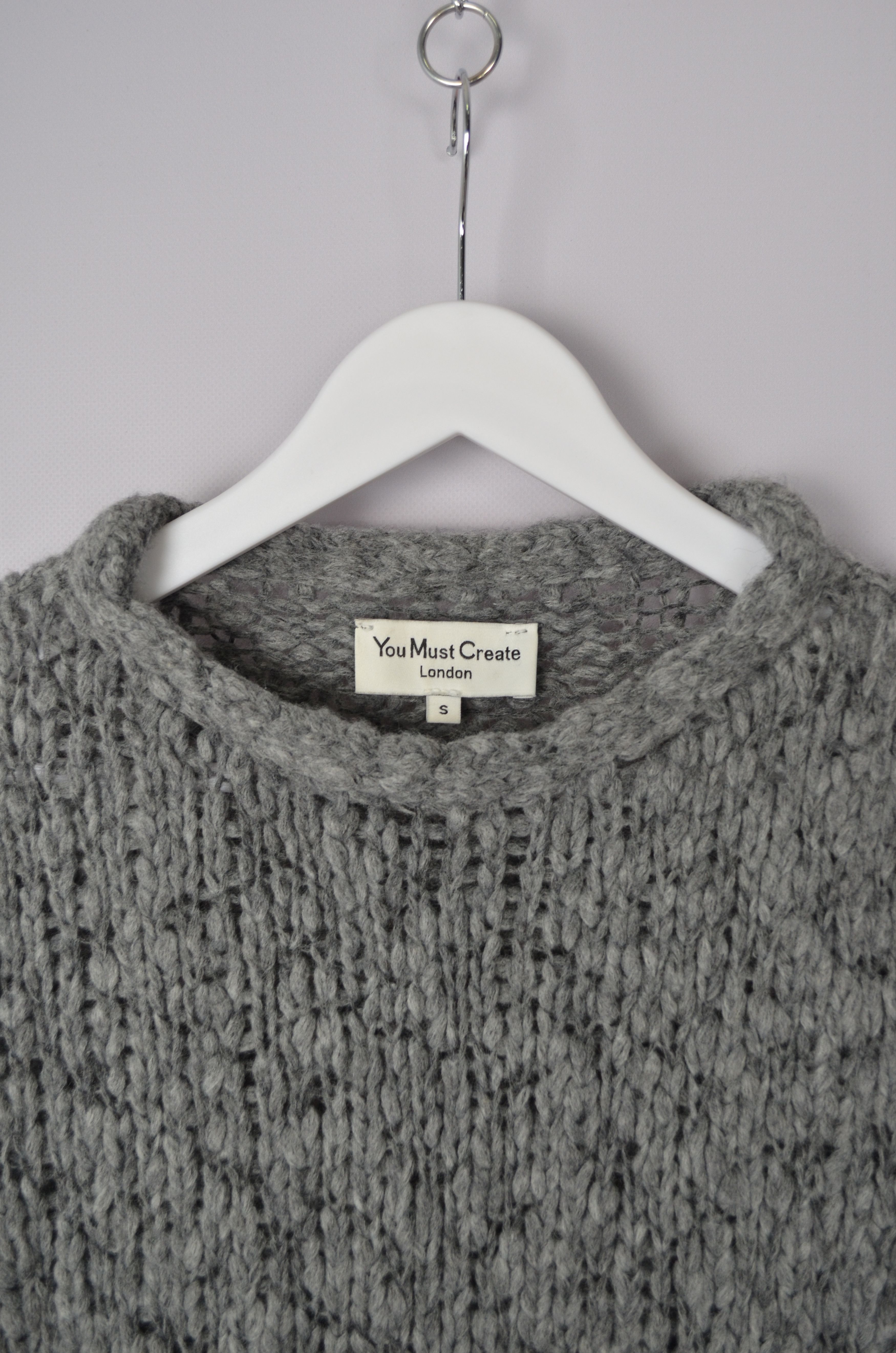 Designer × YMC YMC You Must Create Knit Grey Wool Blend Crew Neck Sweater Size US S / EU 44-46 / 1 - 4 Thumbnail