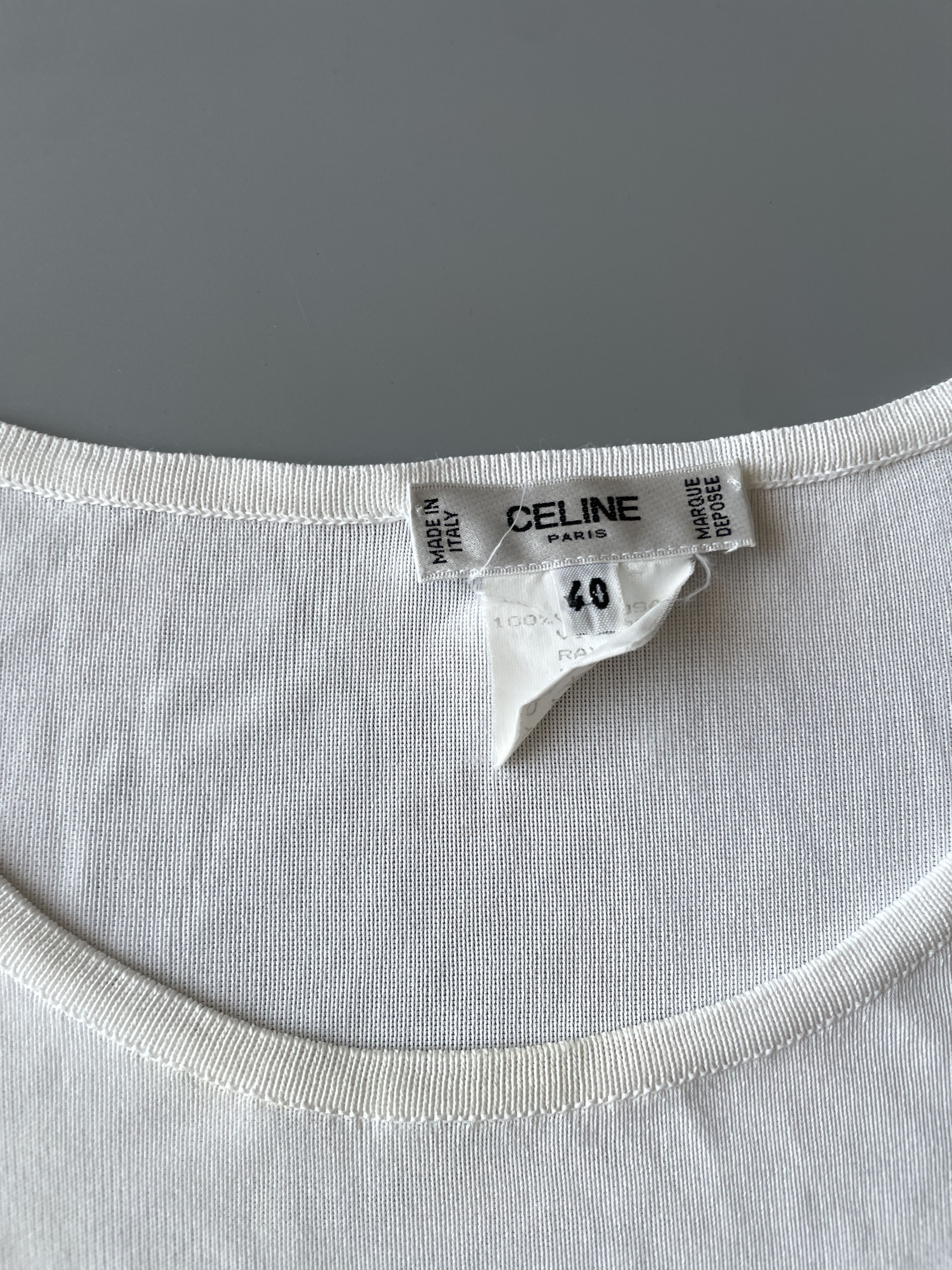 Celine × Designer vintage celine women tank top t shirt Size S / US 4 / IT 40 - 3 Thumbnail
