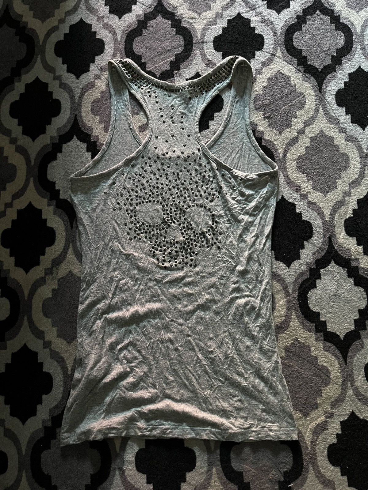 Le Grande Bleu (L.G.B.) LeShop skull studed tanktop y2k Size US M / EU 48-50 / 2 - 2 Thumbnail