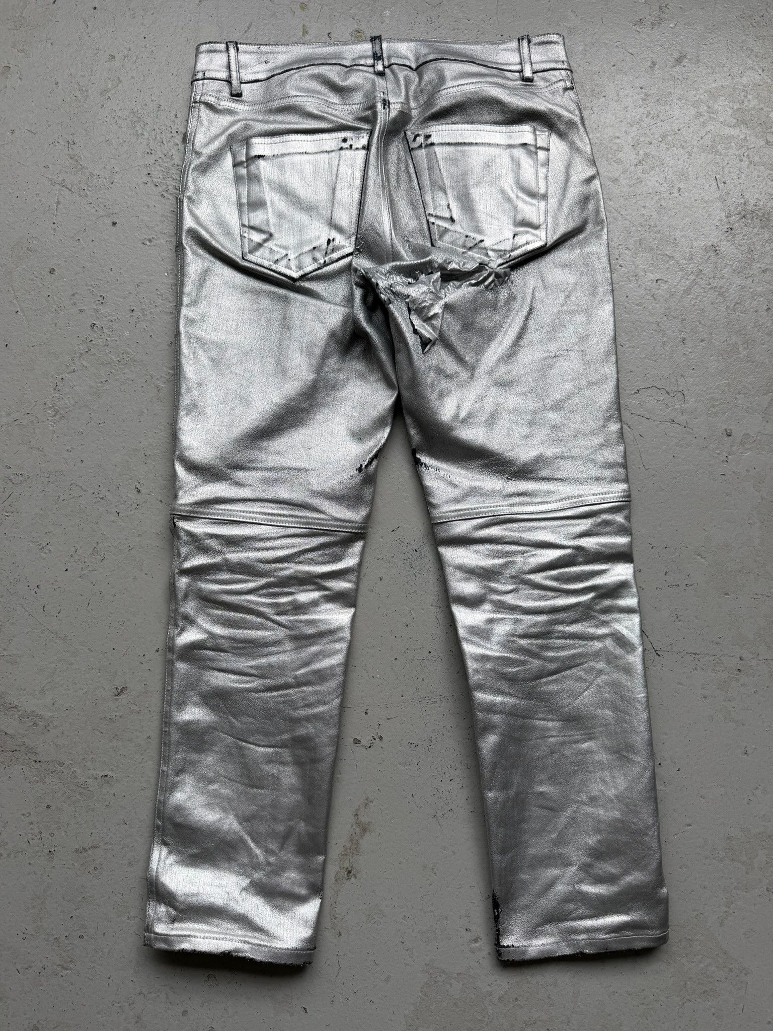 Rick Owens Drkshdw Rick Owens DRKSHDW FW19 Aluminum Waxed Nagakin Jeans Size US 32 / EU 48 - 3 Thumbnail