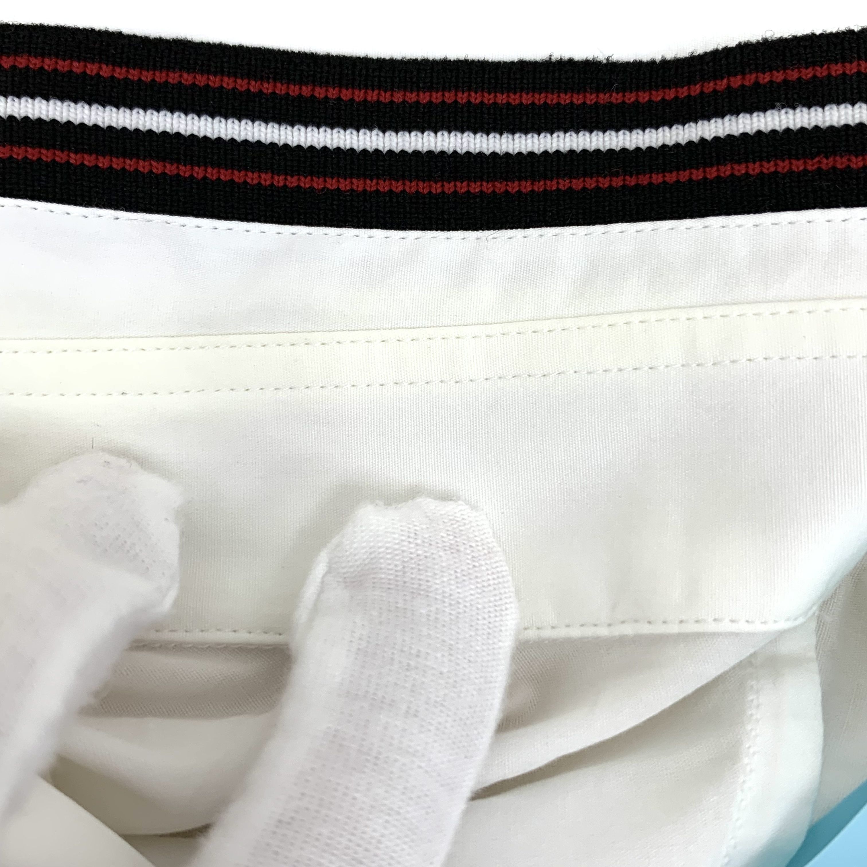 Dior Dior White Stripe-Trim Cotton Shirt 42 Size US XS / EU 42 / 0 - 3 Thumbnail