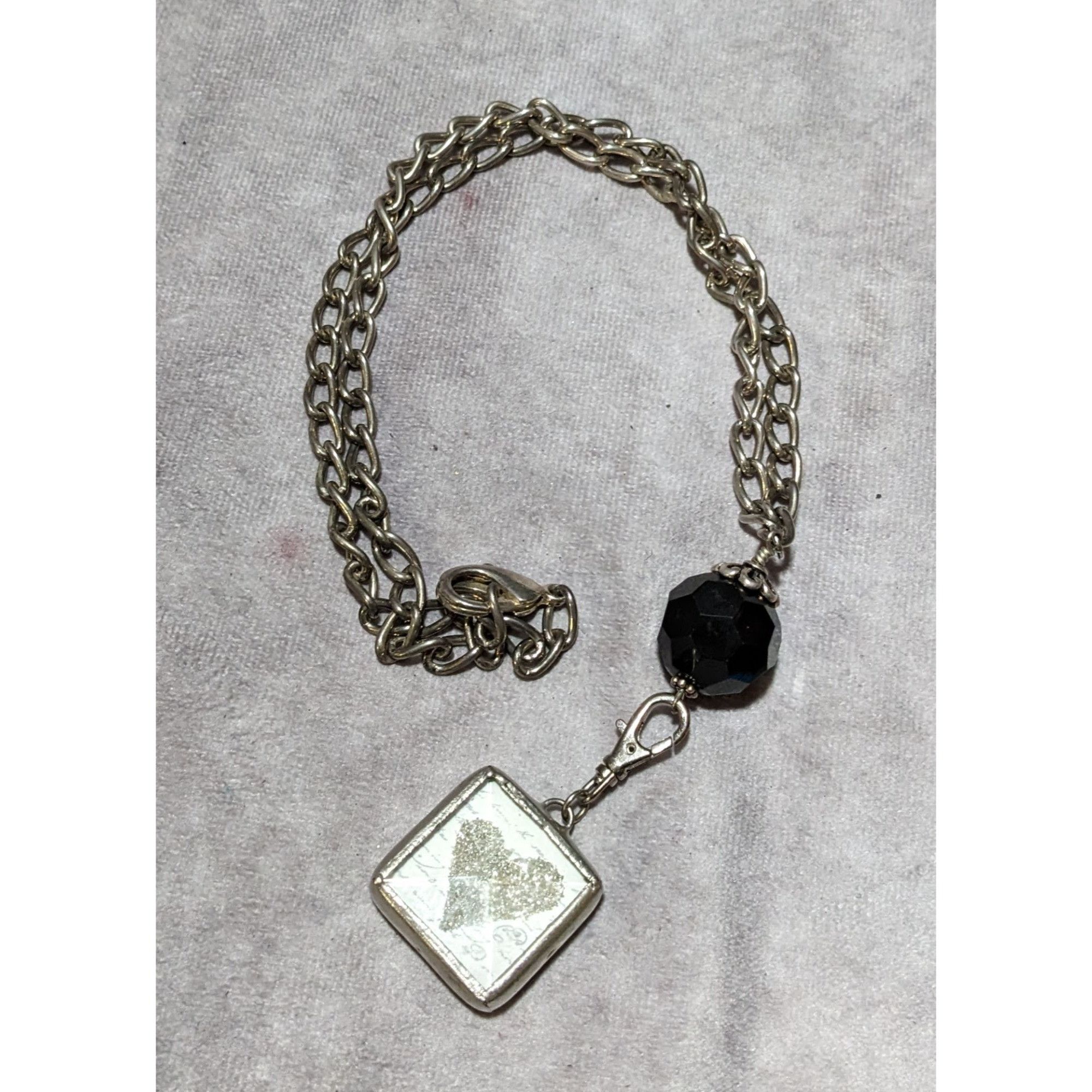 Other Unique Glitter Heart C Reversible Pendant Necklace Size ONE SIZE - 15 Thumbnail