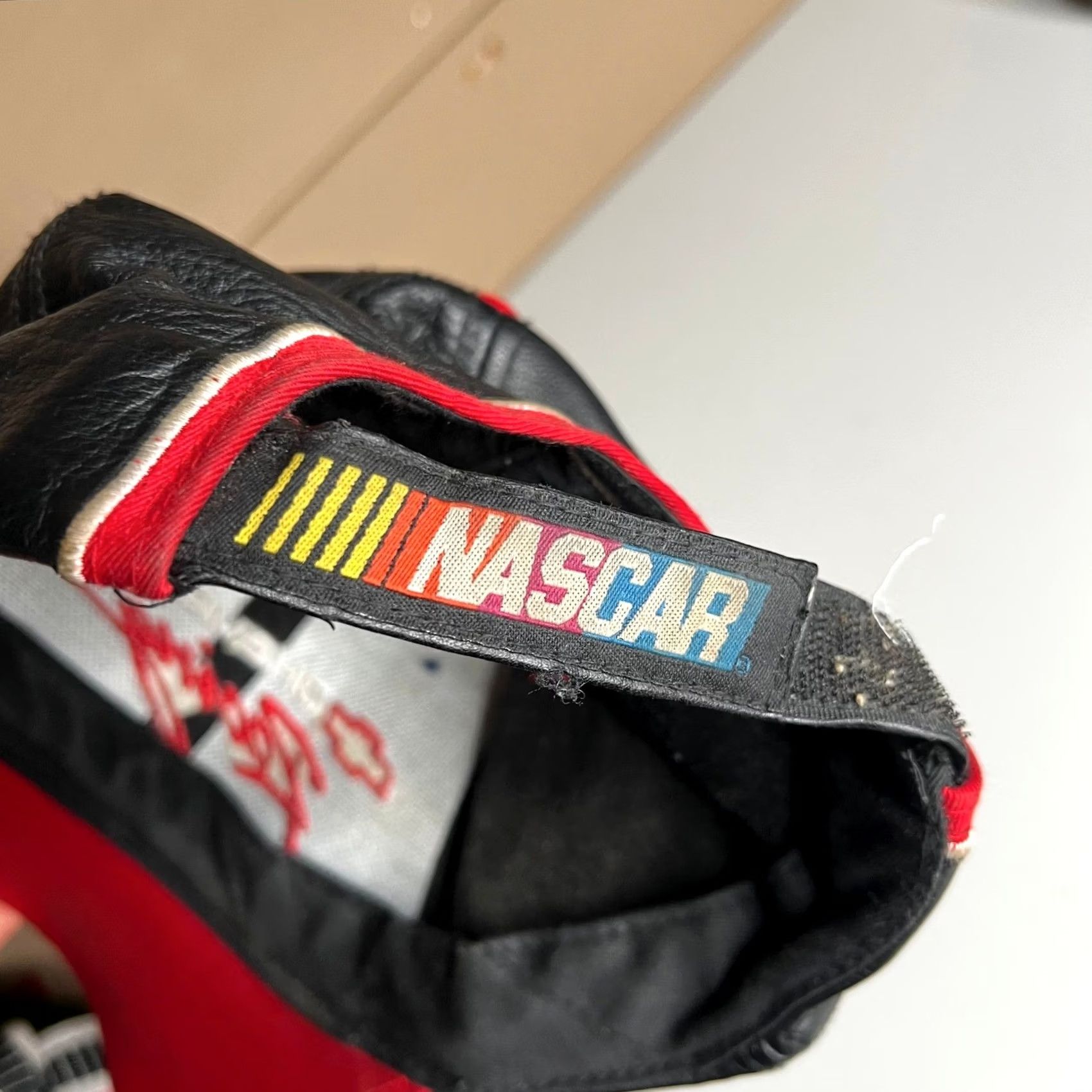 NASCAR Chevrolet Racing NASCAR Hat Black Red 100% Leather Adjustable Strapback Cap GM Size ONE SIZE - 5 Thumbnail
