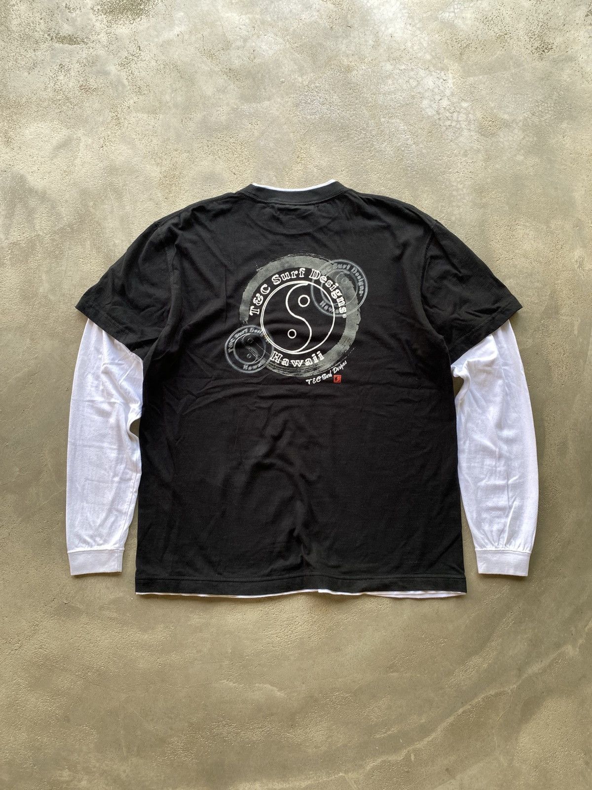 Beauty Beast × If Six Was Nine × Japanese Brand T&C Yin n Yang Punk Poem Double Layer Longsleeve Size US L / EU 52-54 / 3 - 1 Thumbnail