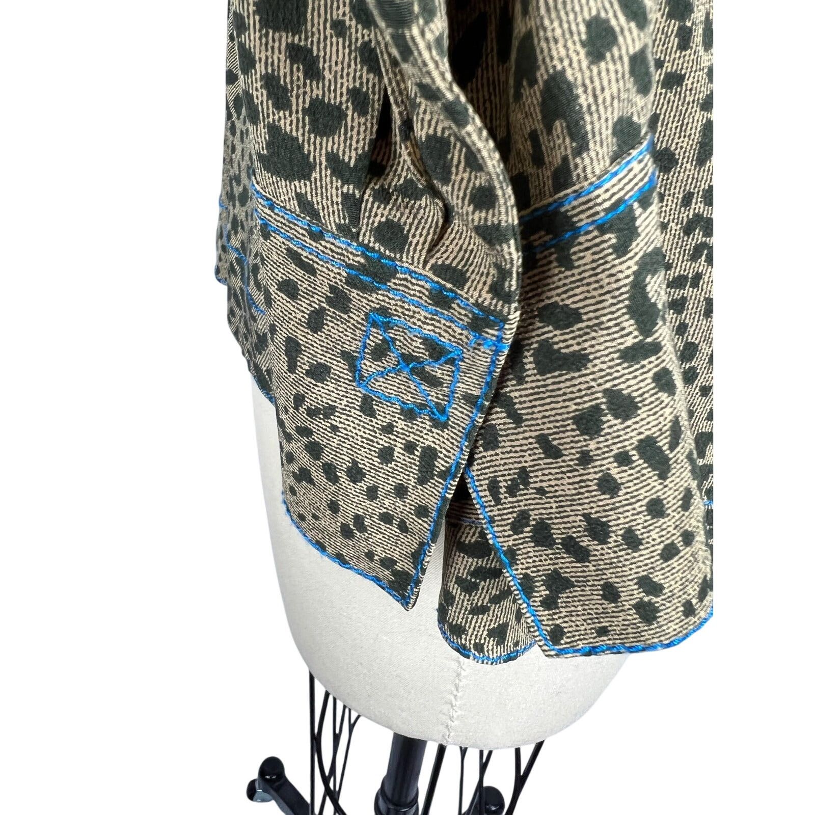 Rag & Bone Rag & Bone Olive Shields print blouse sz XS Size US XS / EU 42 / 0 - 7 Thumbnail