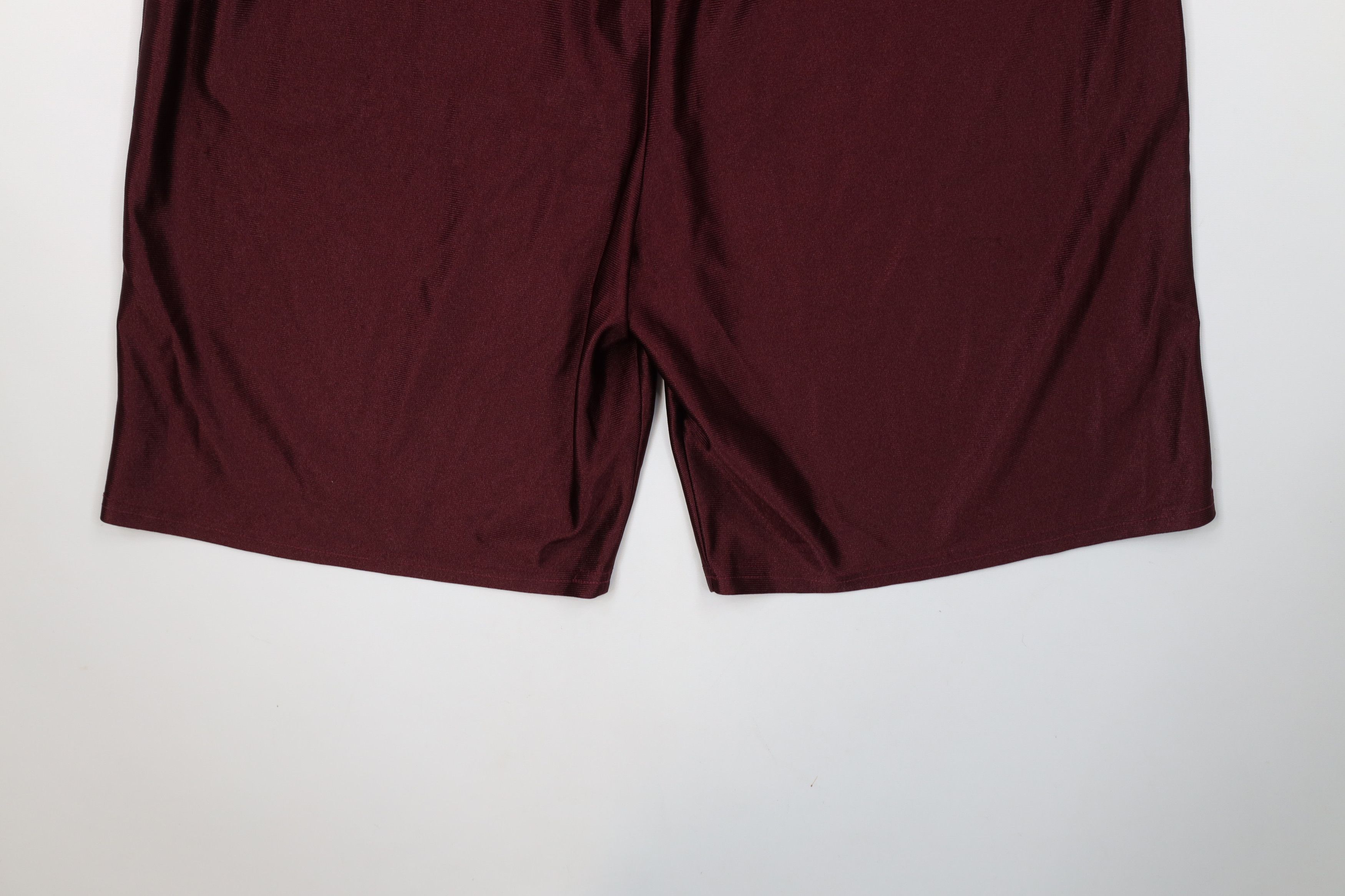 Russell Athletic × Vintage Vintage 90s Russell Athletic Polyester Gym Shorts Maroon Size US 38 / EU 54 - 13 Thumbnail