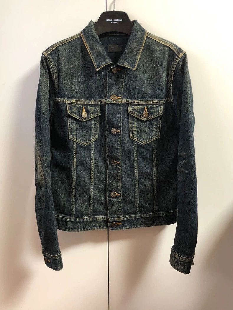 Saint Laurent Paris Saint Laurent Paris Rhinestone embroidered denim jacket-250 Size US L / EU 52-54 / 3 - 3 Thumbnail