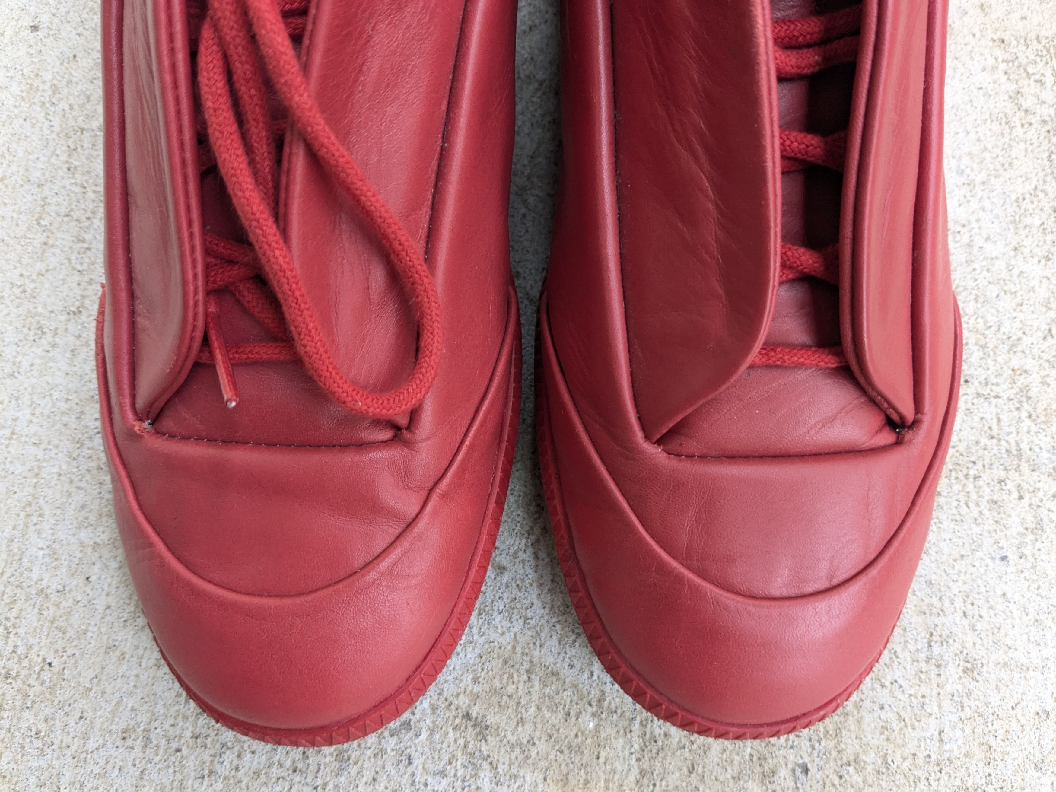Maison Margiela Maison Margiela Future Red 8 41 Leather High Tops Size US 8 / EU 41 - 5 Thumbnail