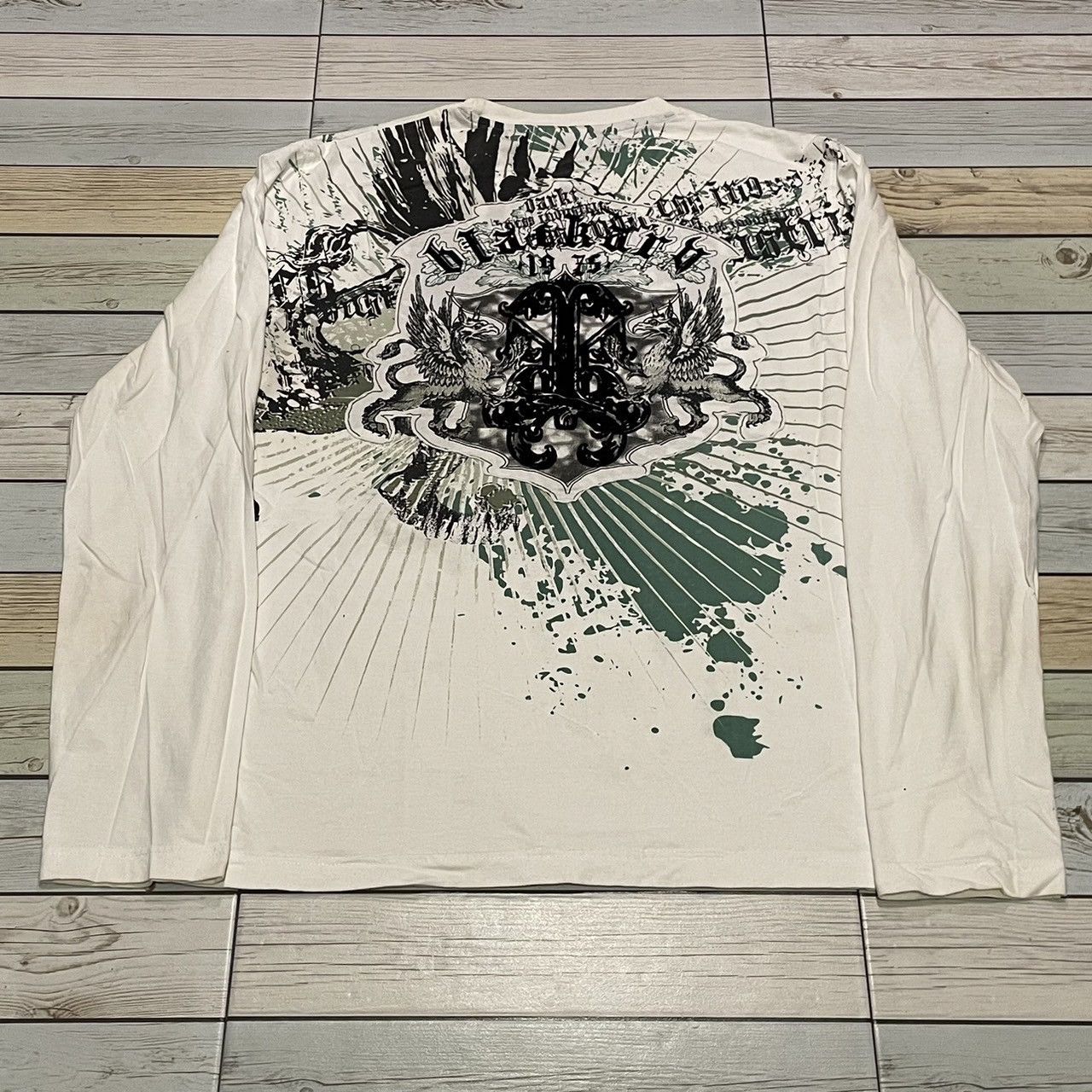 Affliction × Ed Hardy × Southpole Rare Wings Cross Longsleeve Y2K Affliction Style Size US L / EU 52-54 / 3 - 3 Thumbnail