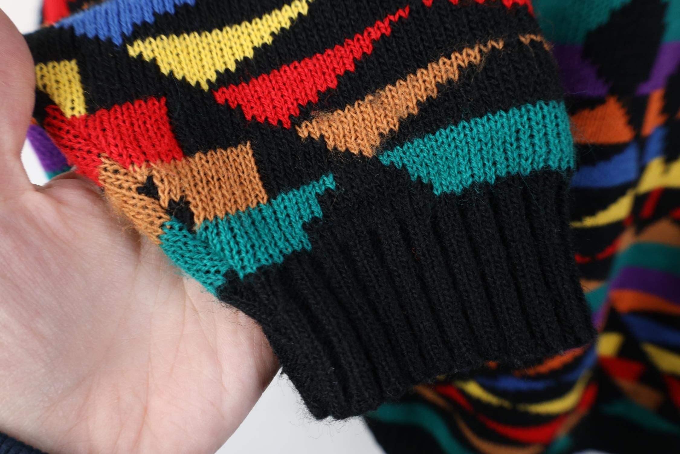 Vintage Vintage 90s Streetwear Southwestern Knit Crewneck Sweater Size US L / EU 52-54 / 3 - 6 Thumbnail