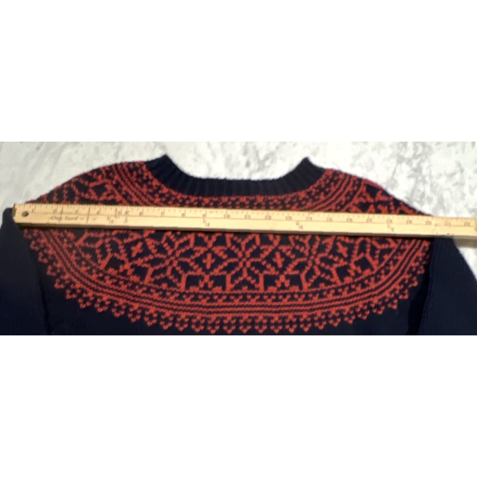 Orvis Orvis Sweater Womens Large Wool Cashmere Blend Pullover Knit Nordic Fair Isle Crew Neck Blue Size L / US 10 / IT 46 - 5 Thumbnail