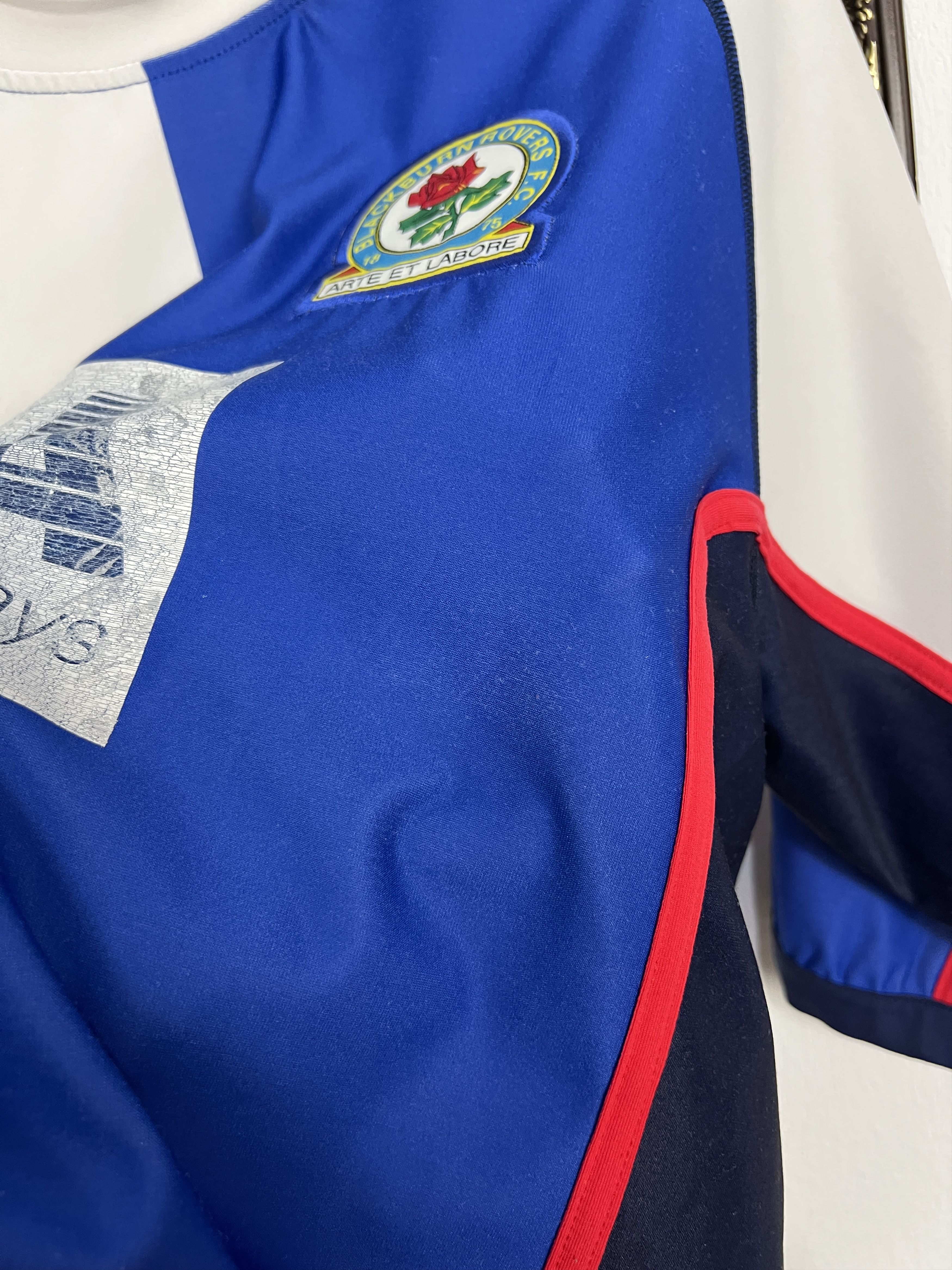 Kappa Blackburn Rovers Home football shirt 2003 #10 Jansen Kappa Size US XXL / EU 58 / 5 - 10 Thumbnail