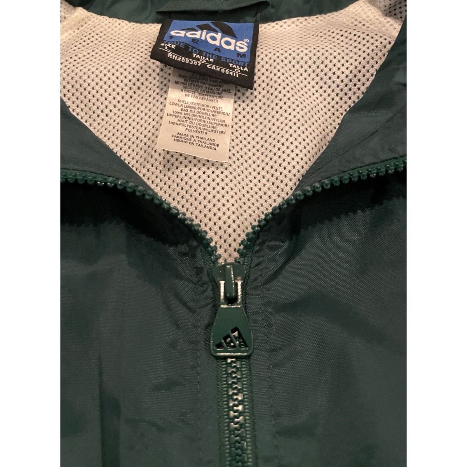 Adidas VINTAGE adidas Track Suit L Jacket & Pants Windbreaker Green Gator Basketball (F455) Track Suit Men L Green 90s Streetwear Basketball Size 42R - 6 Thumbnail