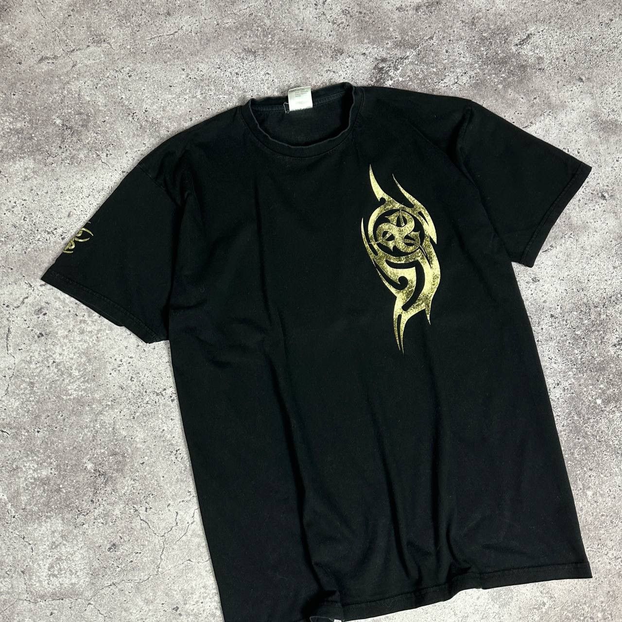 Vintage Vintage 90s Tribal biohazard print tee like Slipknot y2k og Size US XXL / EU 58 / 5 - 6 Thumbnail
